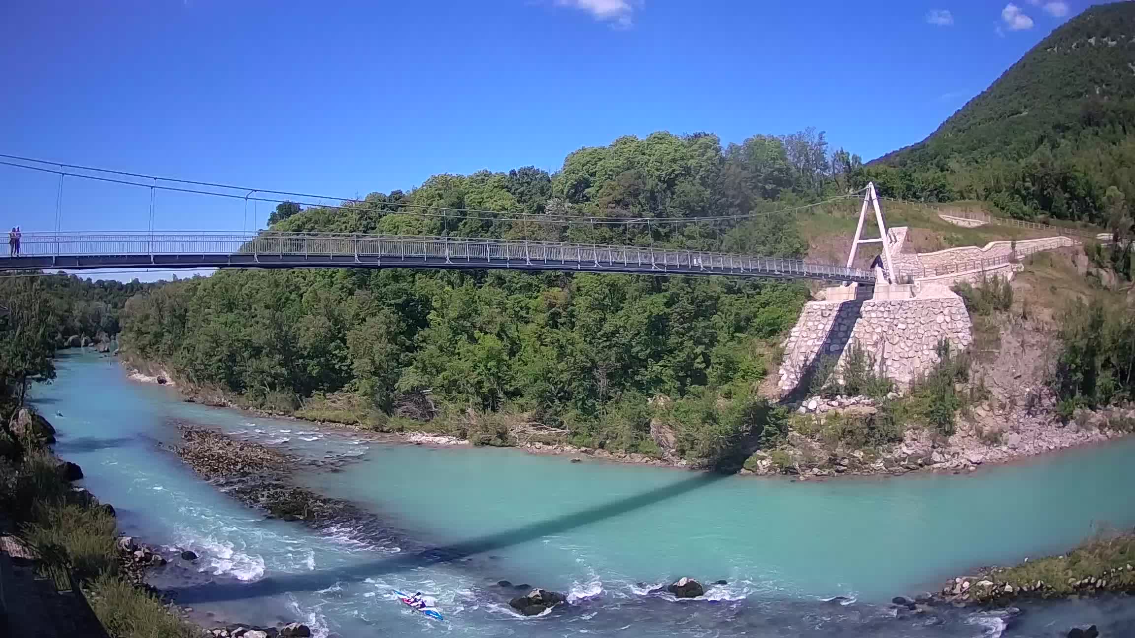 Passerelle sur la rivière Soča livecam Solkan