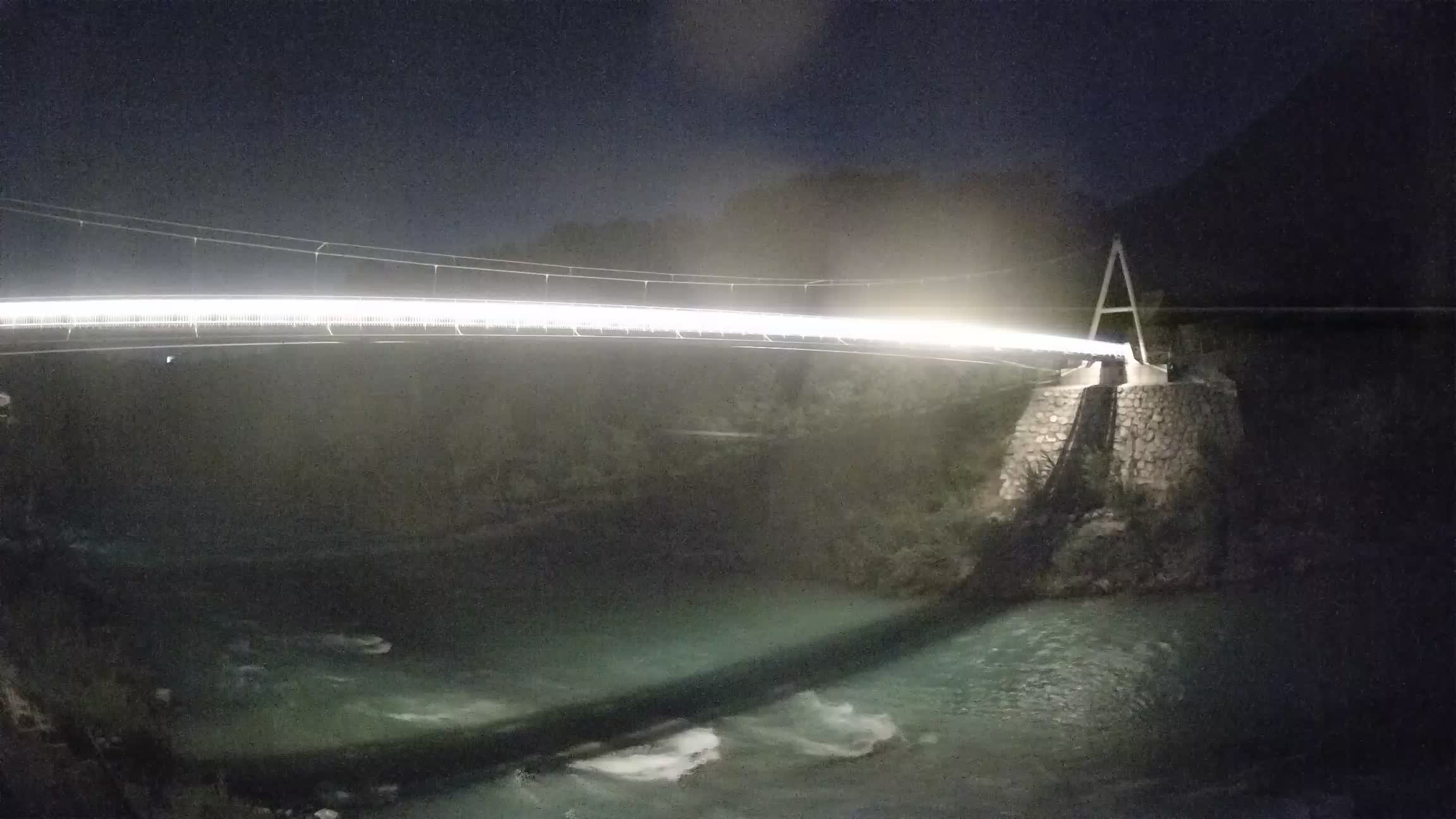 Passerelle sur la rivière Soča livecam Solkan