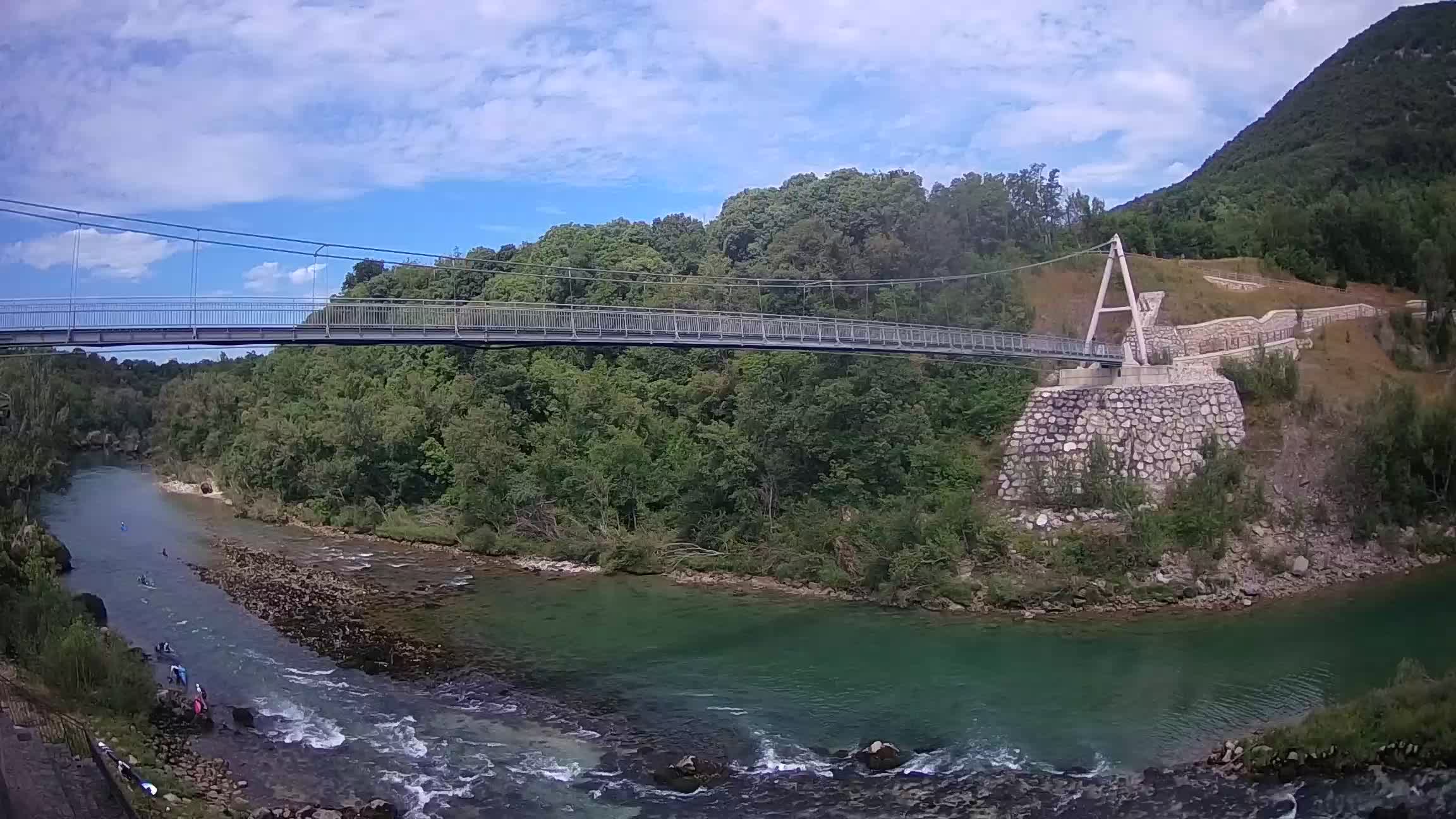 Puente peatonal Soča camera en vivo Solkan