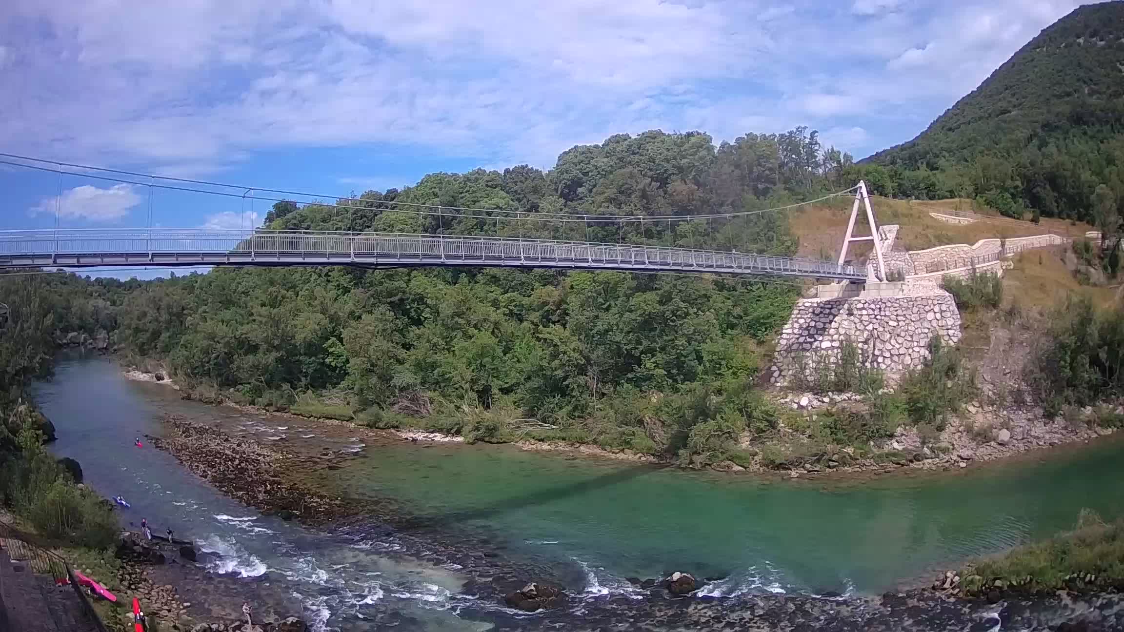 Puente peatonal Soča camera en vivo Solkan