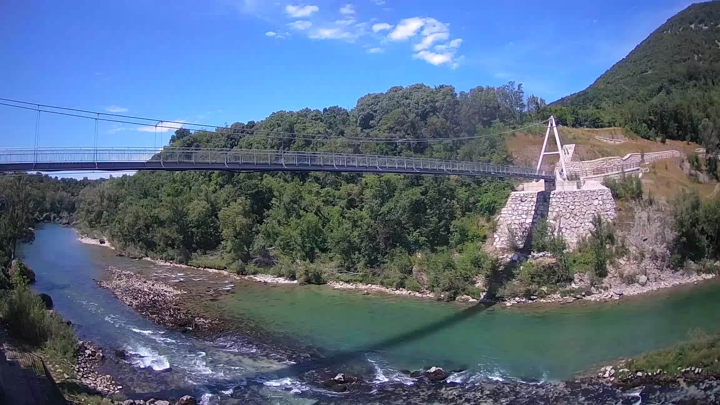 Puente peatonal Soča camera en vivo Solkan