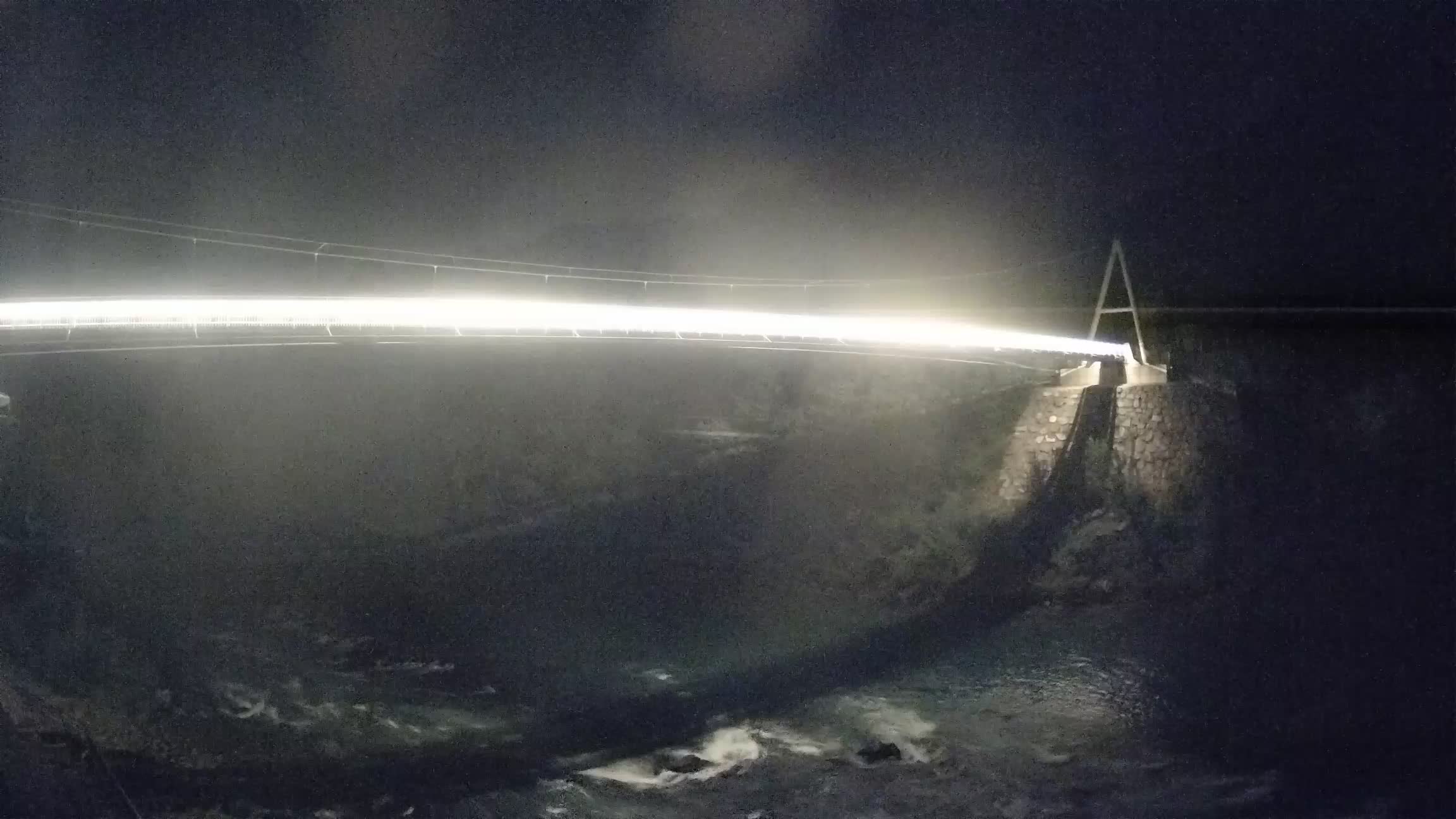 Passerella sul fiume Isonzo webcam Salcano