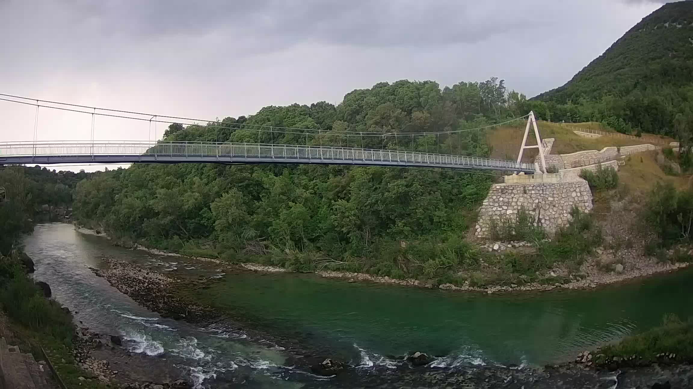Pješački most preko Soče – Solkan web kamera