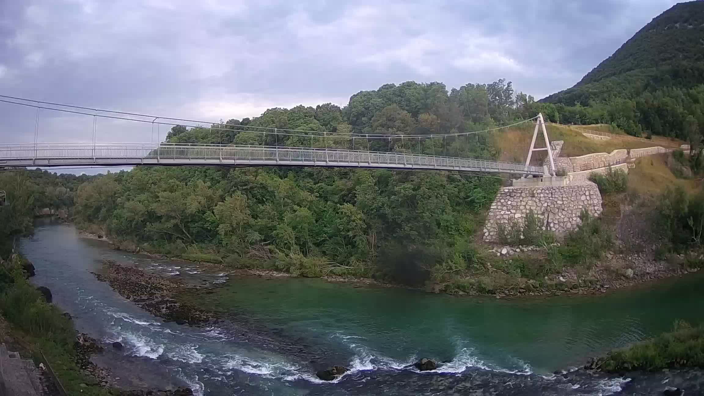 Puente peatonal Soča camera en vivo Solkan