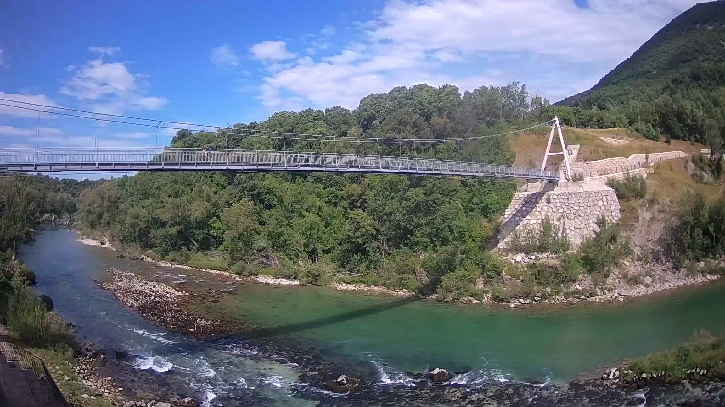 Puente peatonal Soča camera en vivo Solkan