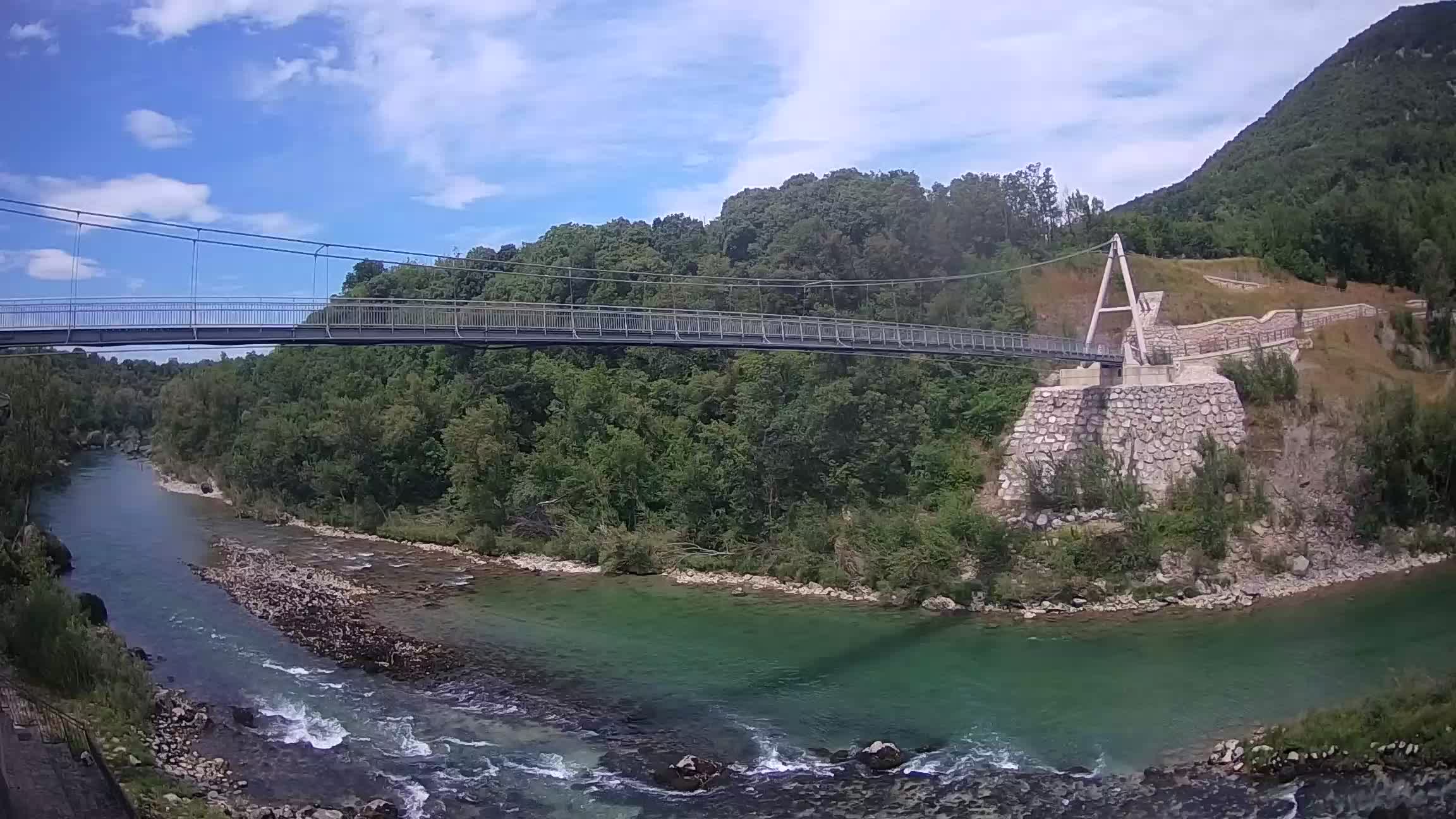 Puente peatonal Soča camera en vivo Solkan
