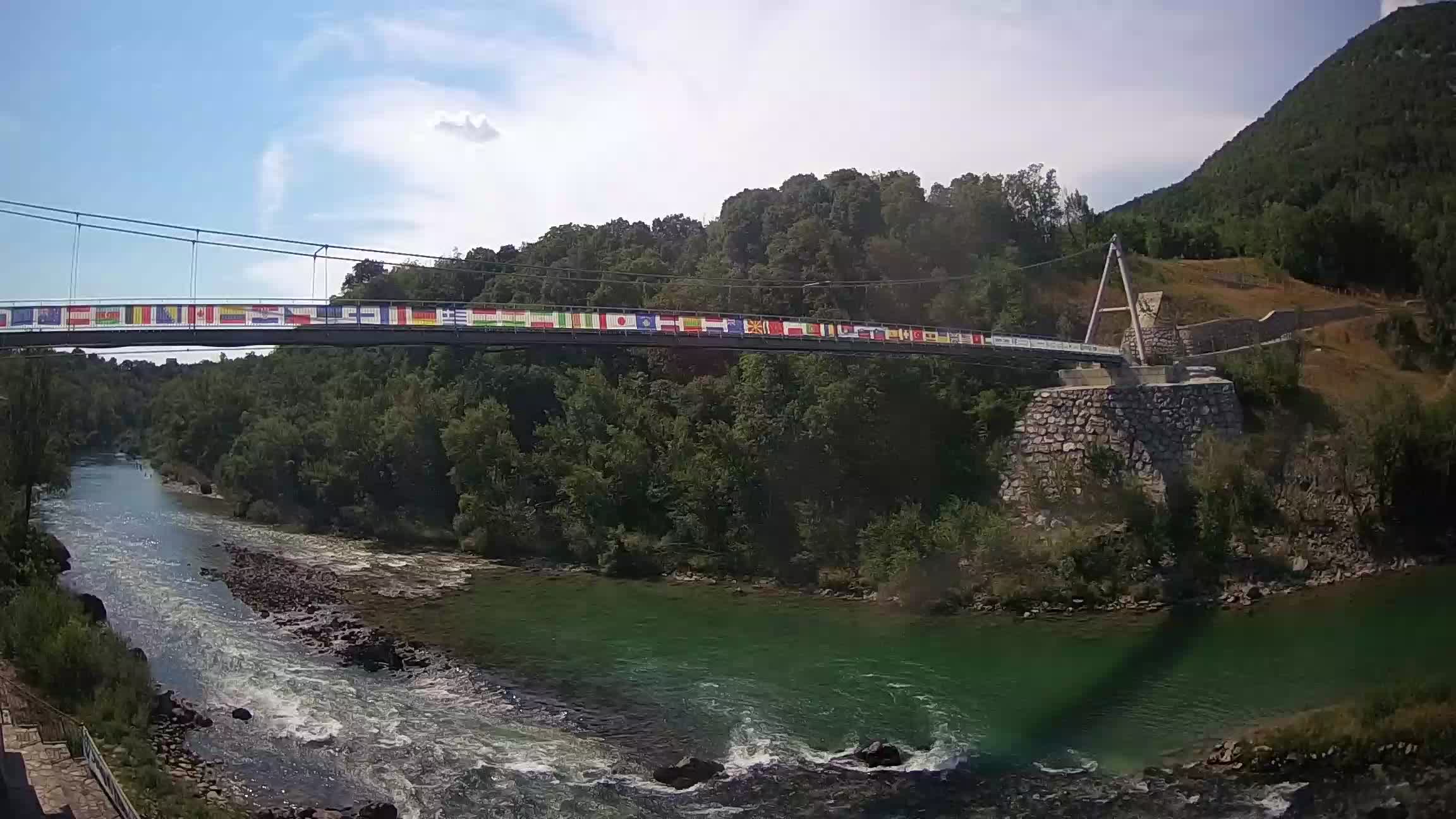 Puente peatonal Soča camera en vivo Solkan