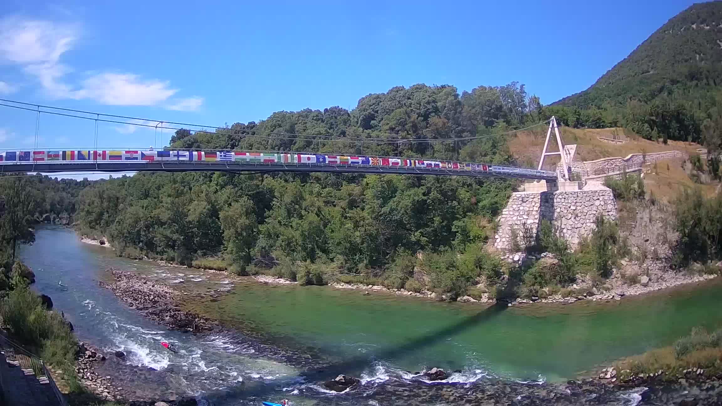 Puente peatonal Soča camera en vivo Solkan