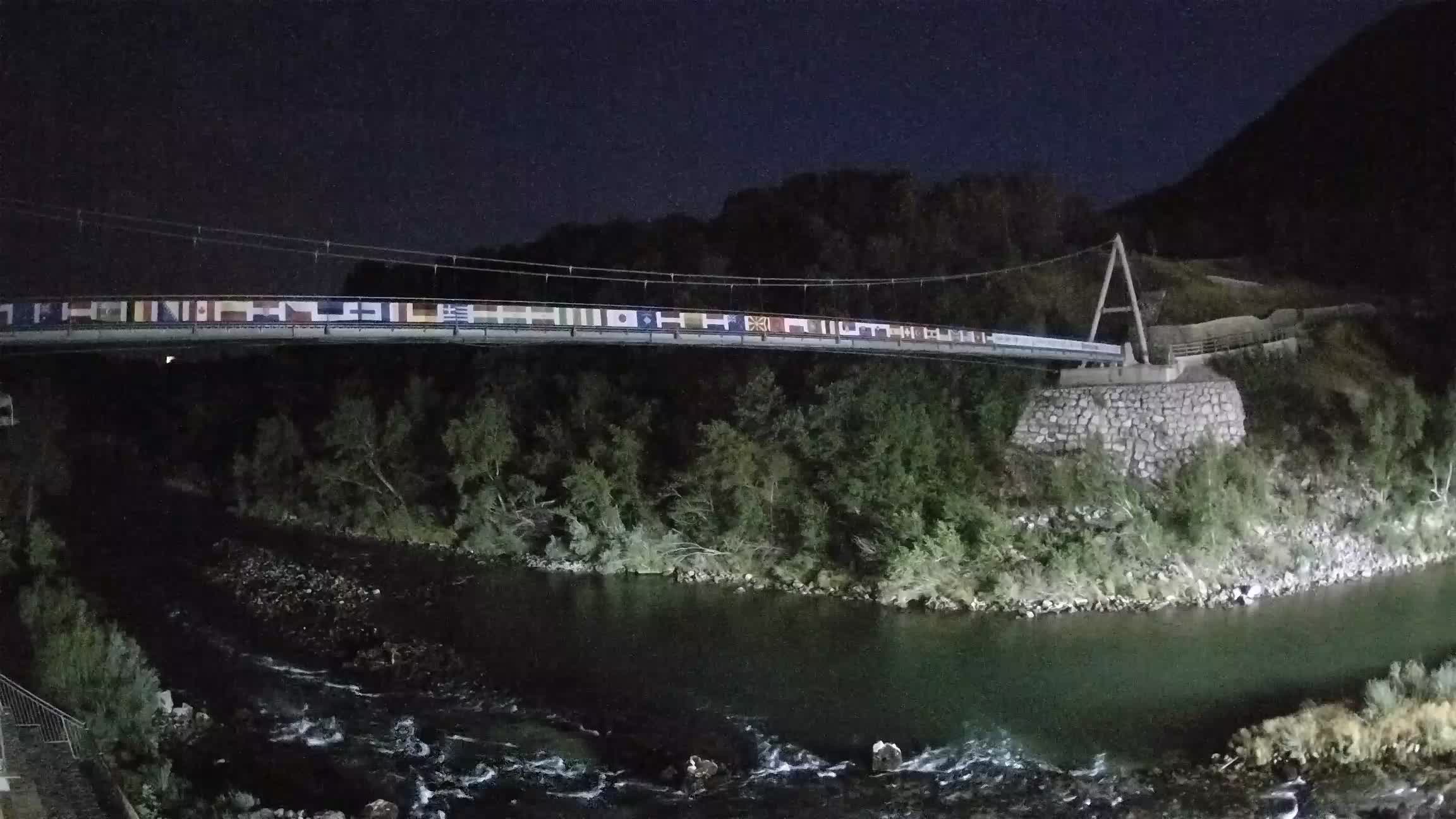 Puente peatonal Soča camera en vivo Solkan