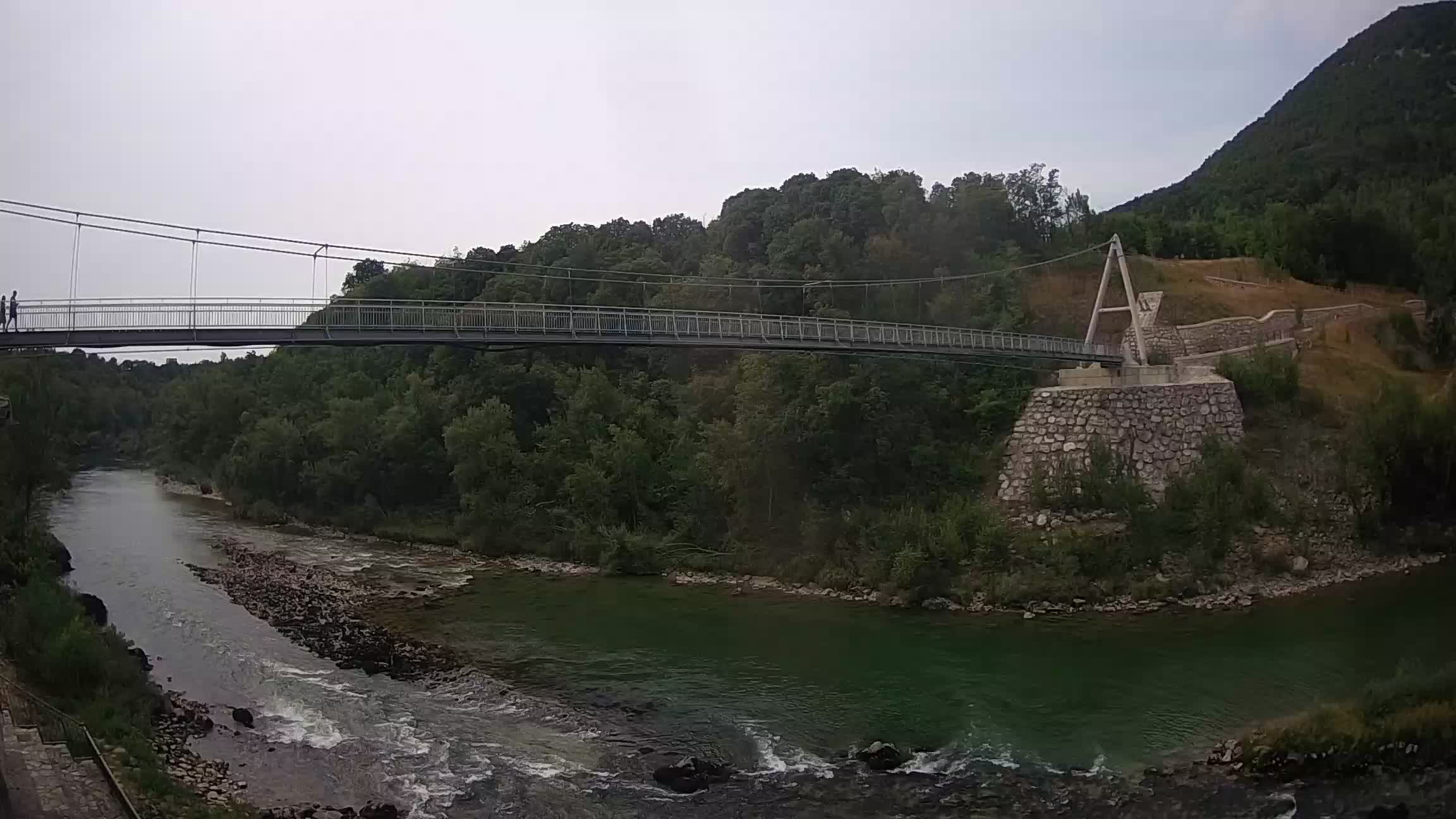 Puente peatonal Soča camera en vivo Solkan