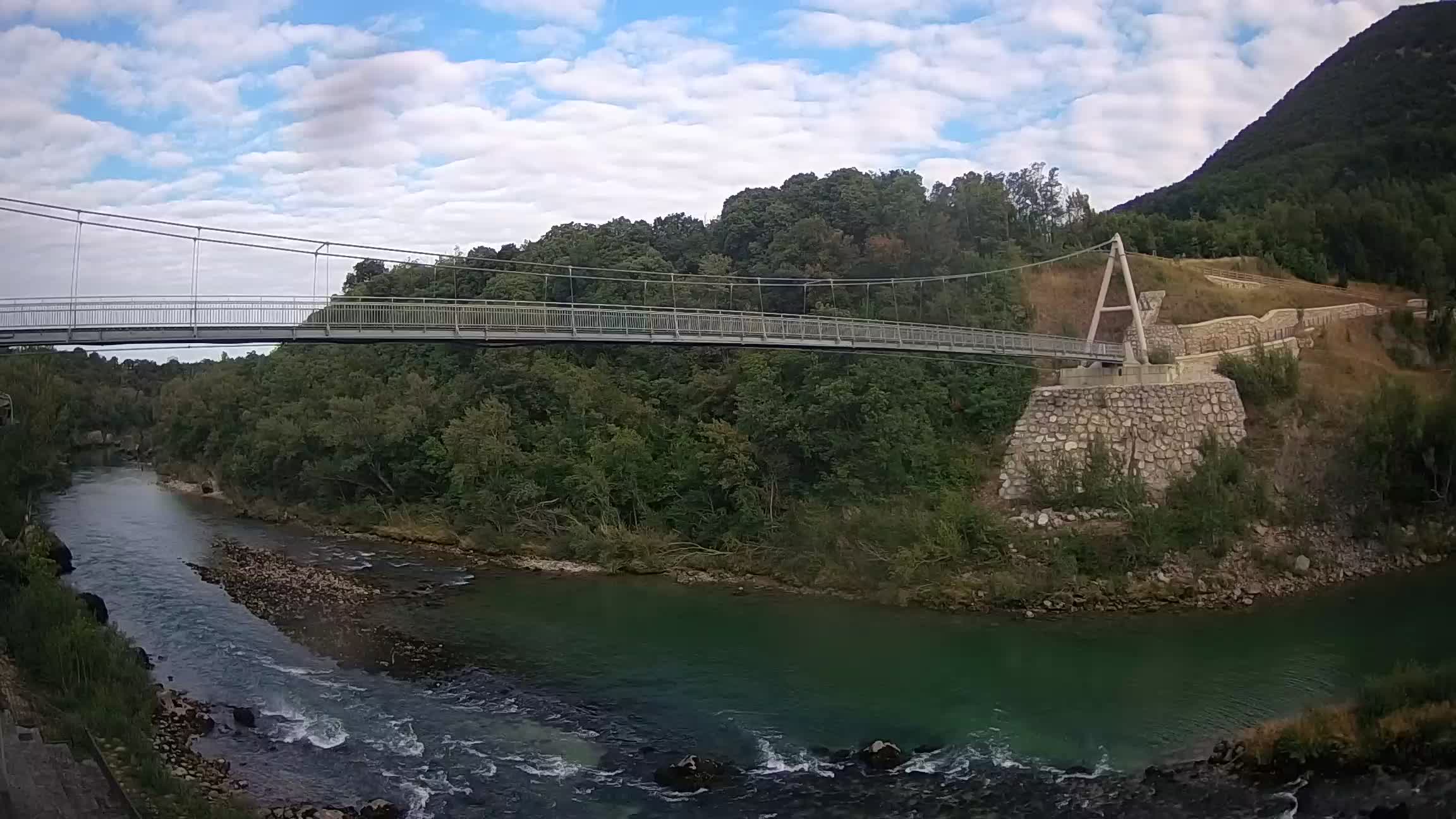 Puente peatonal Soča camera en vivo Solkan