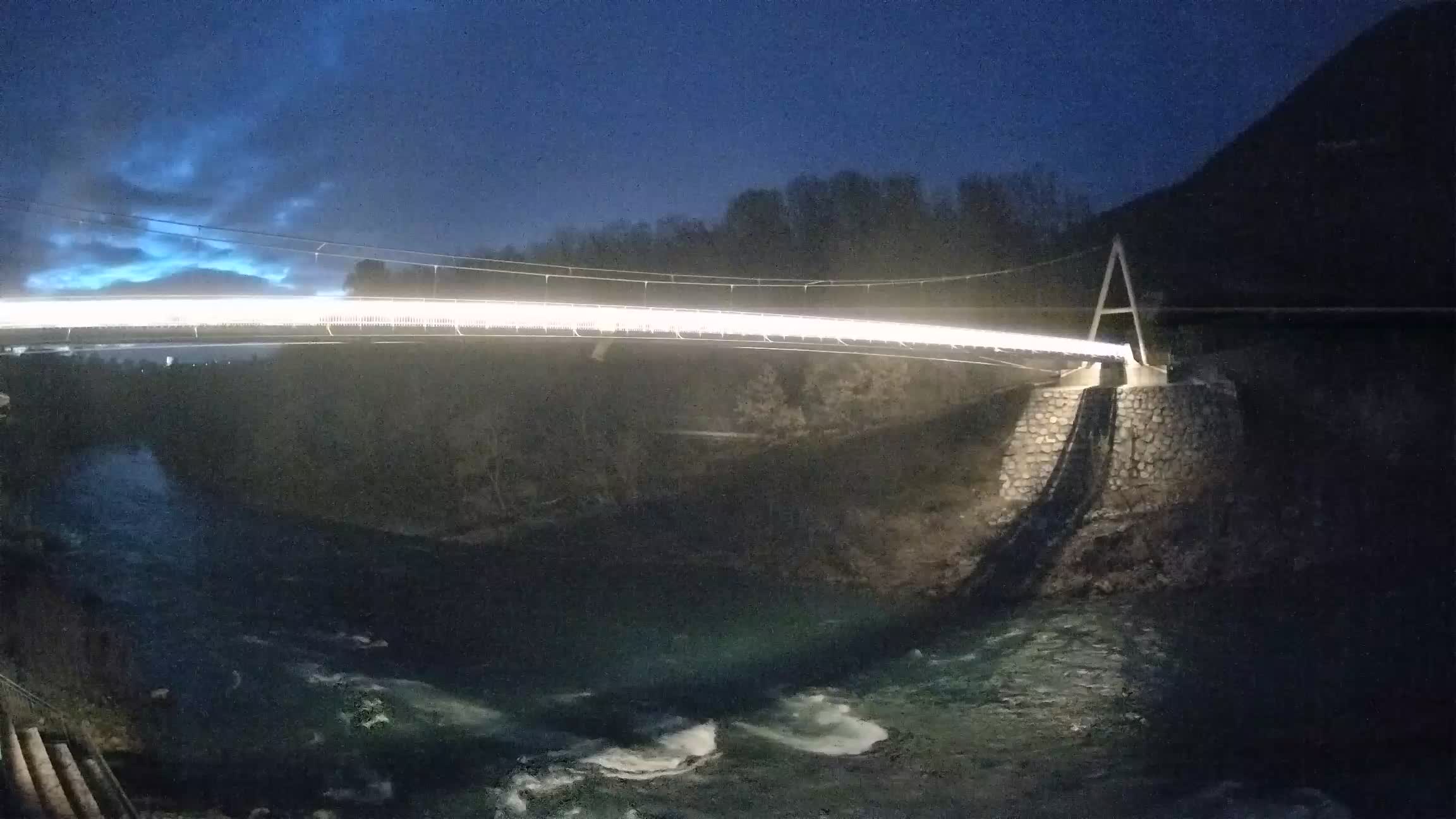 Puente peatonal Soča camera en vivo Solkan