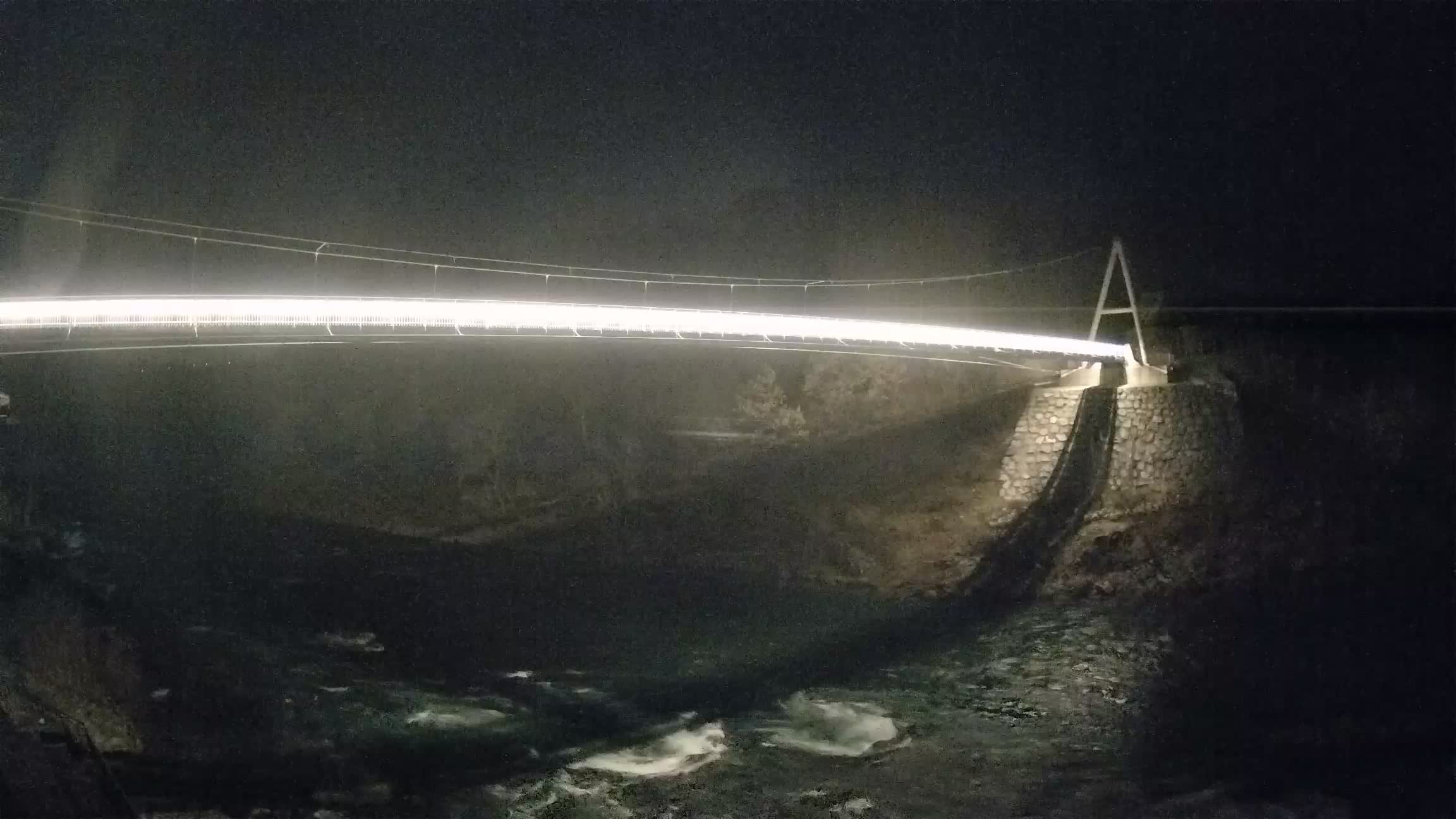 Passerelle sur la rivière Soča livecam Solkan