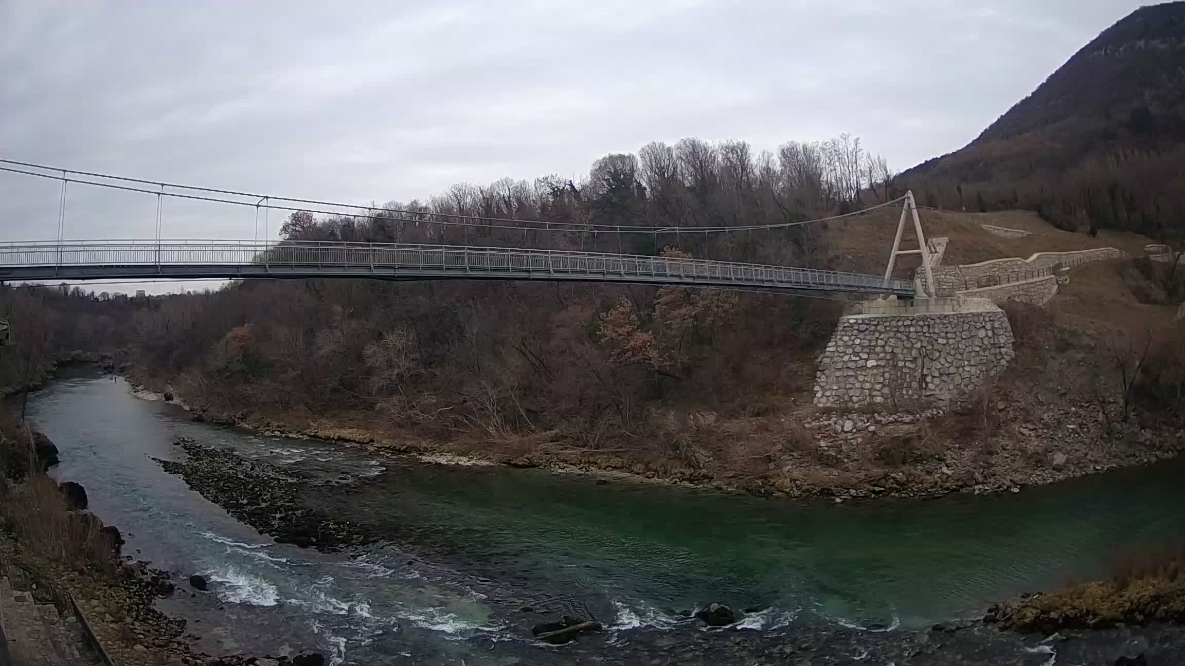 Puente peatonal Soča camera en vivo Solkan