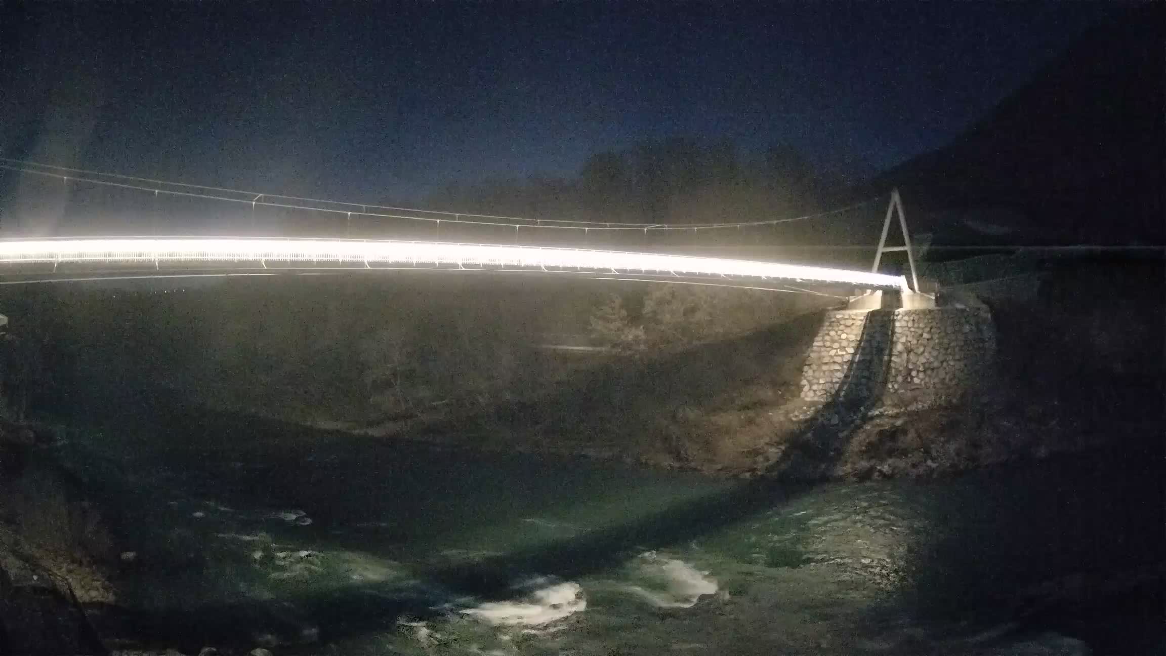 Passerelle sur la rivière Soča livecam Solkan