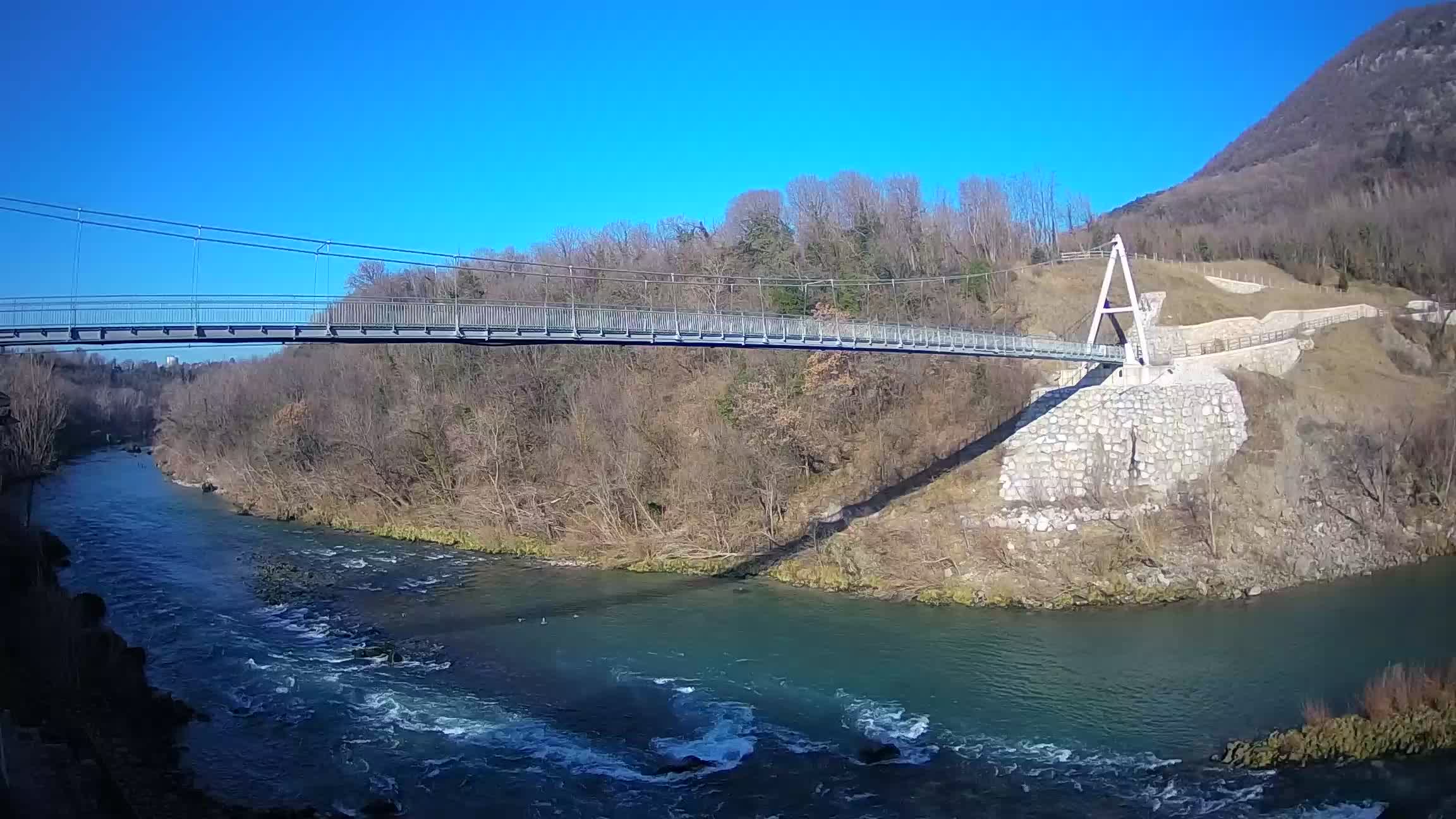 Pješački most preko Soče – Solkan web kamera