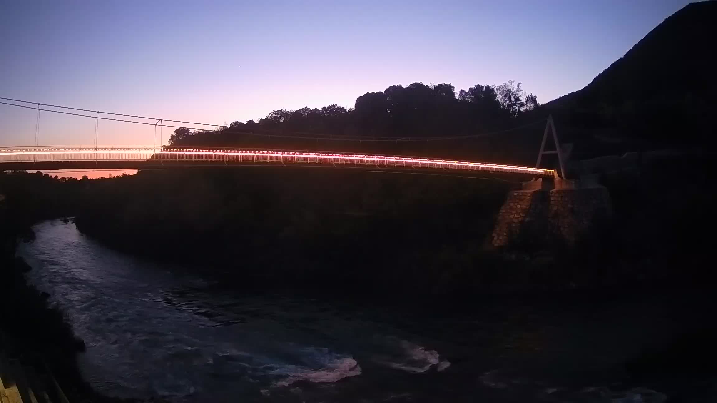 Passerelle sur la rivière Soča livecam Solkan