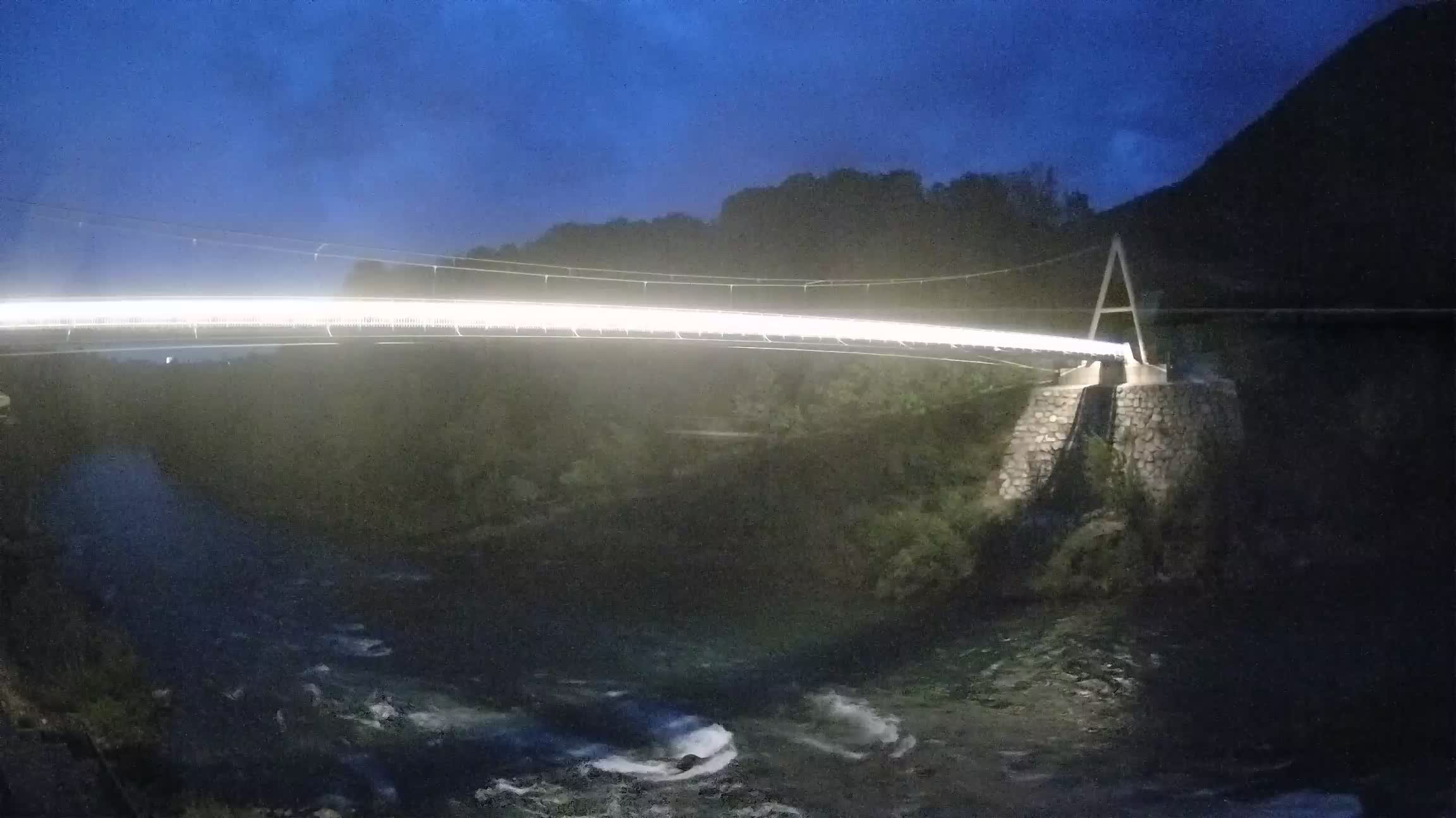Passerelle sur la rivière Soča livecam Solkan