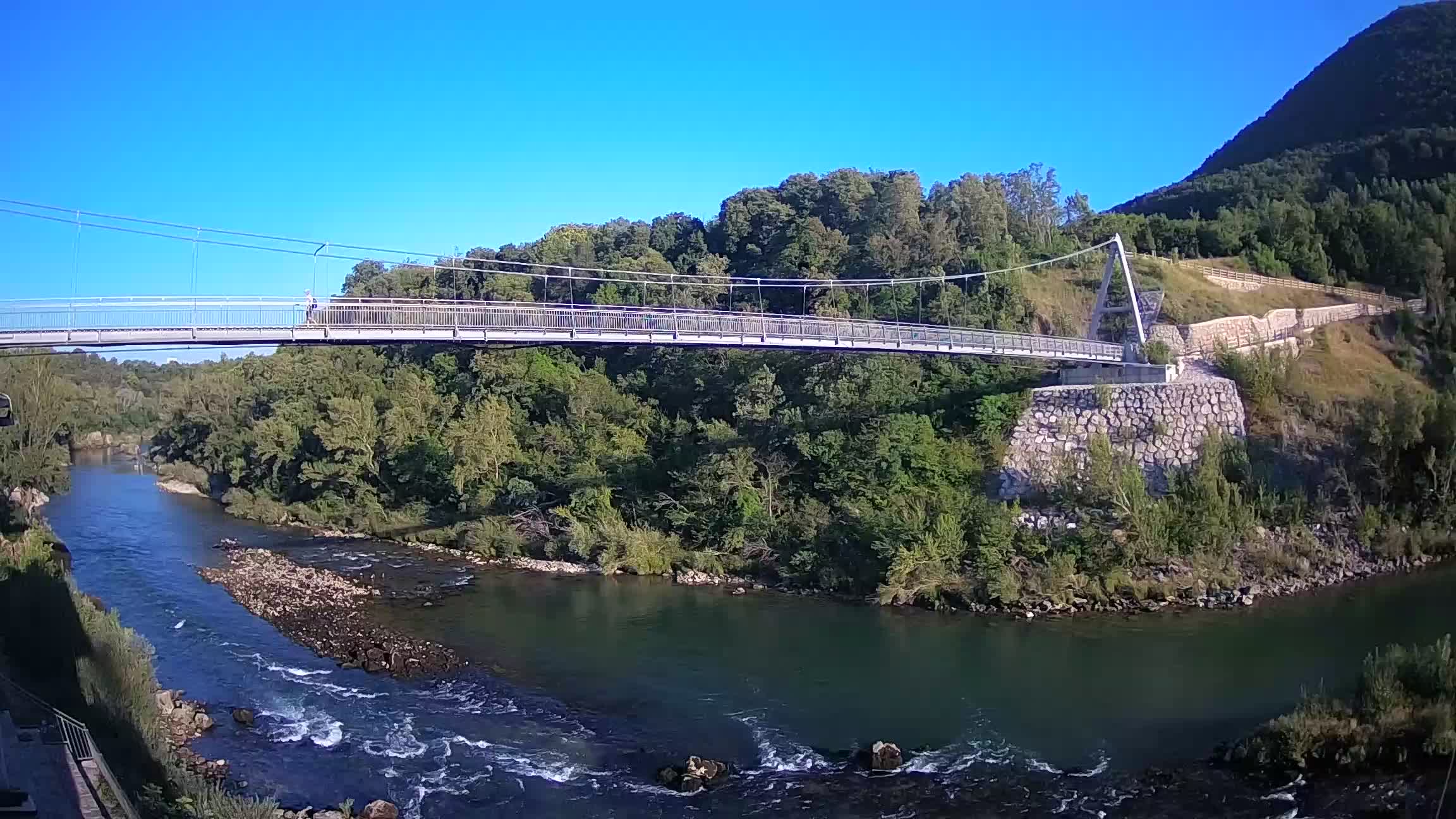 Puente peatonal Soča camera en vivo Solkan