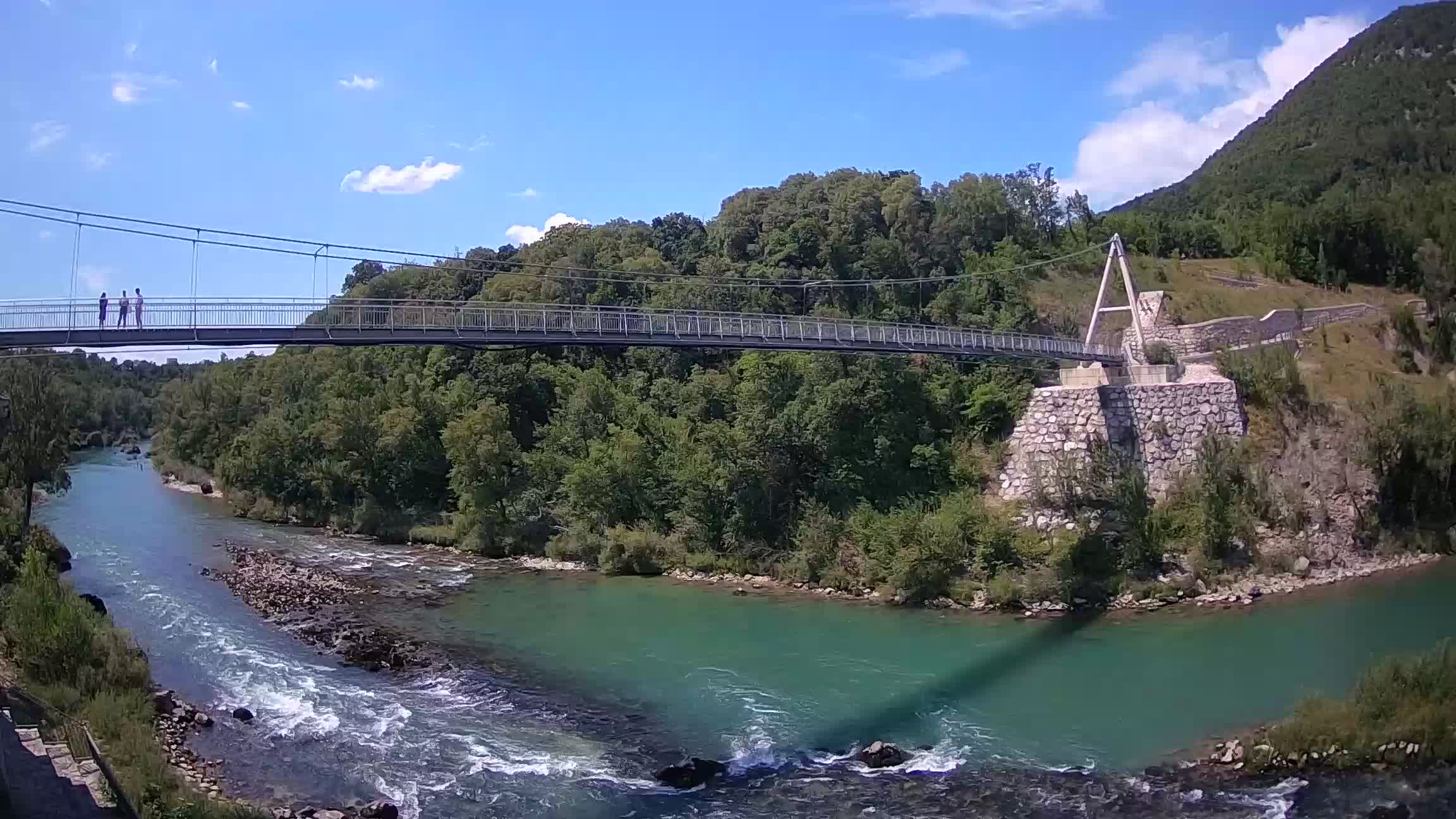 Puente peatonal Soča camera en vivo Solkan