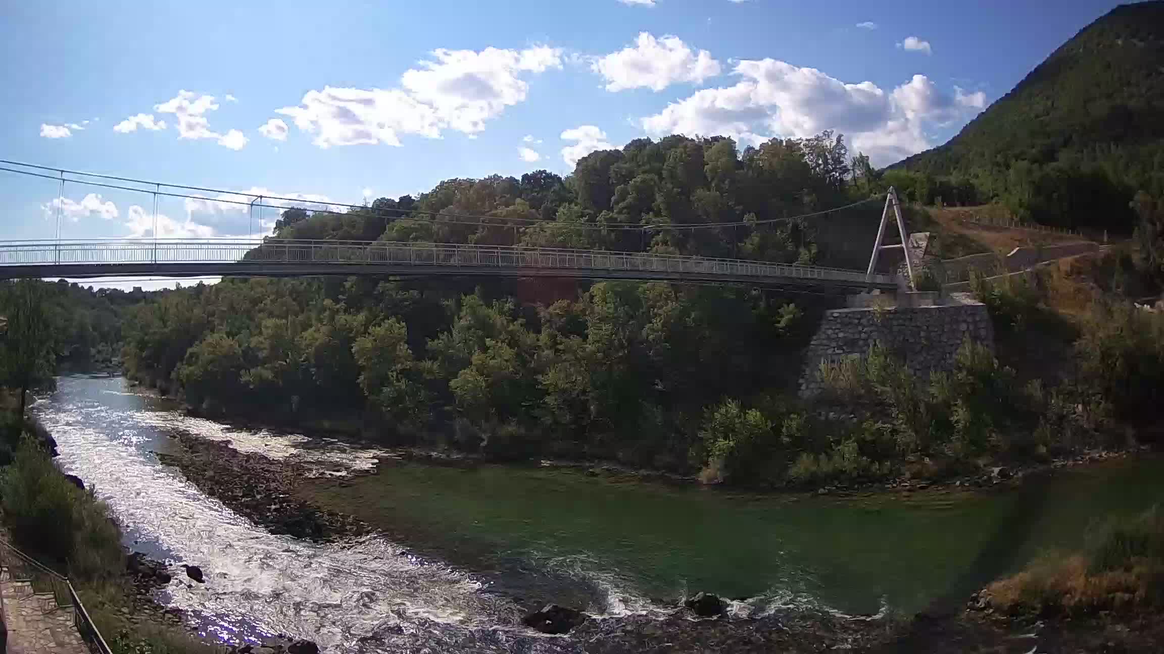 Puente peatonal Soča camera en vivo Solkan