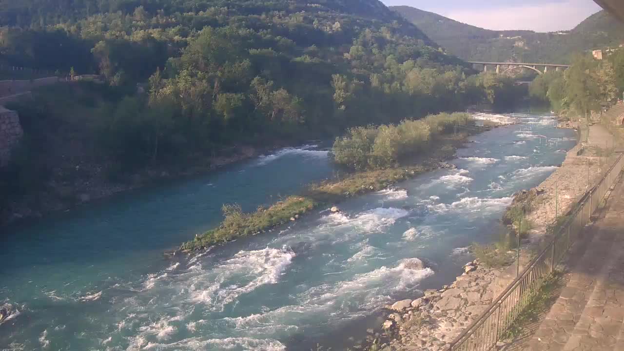 Soča River webcam at Solkan Kayak Center