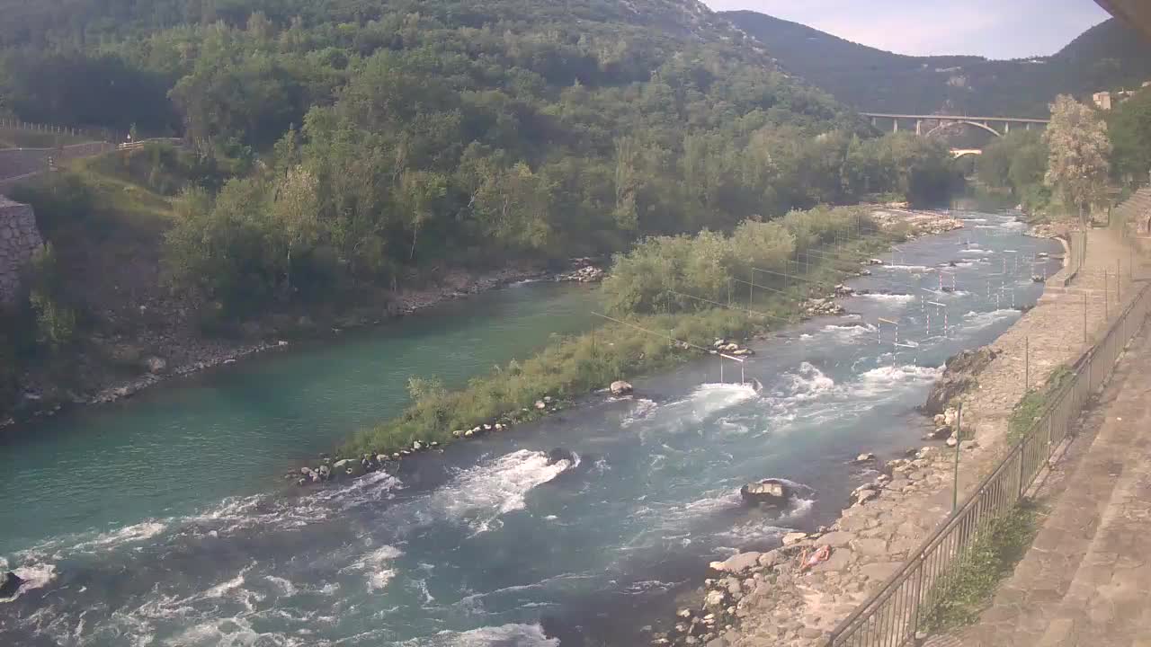 Soča River webcam at Solkan Kayak Center