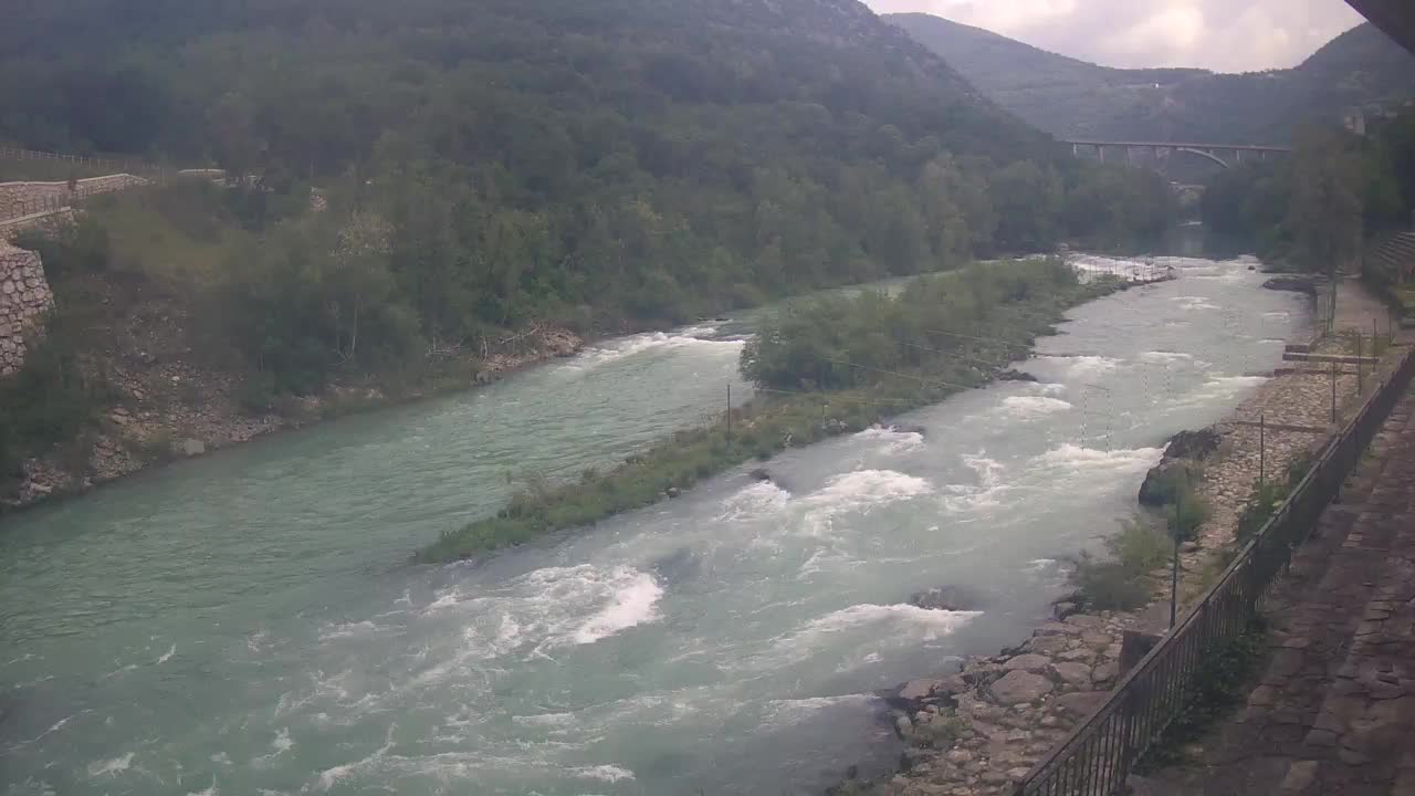 Soča River webcam at Solkan Kayak Center