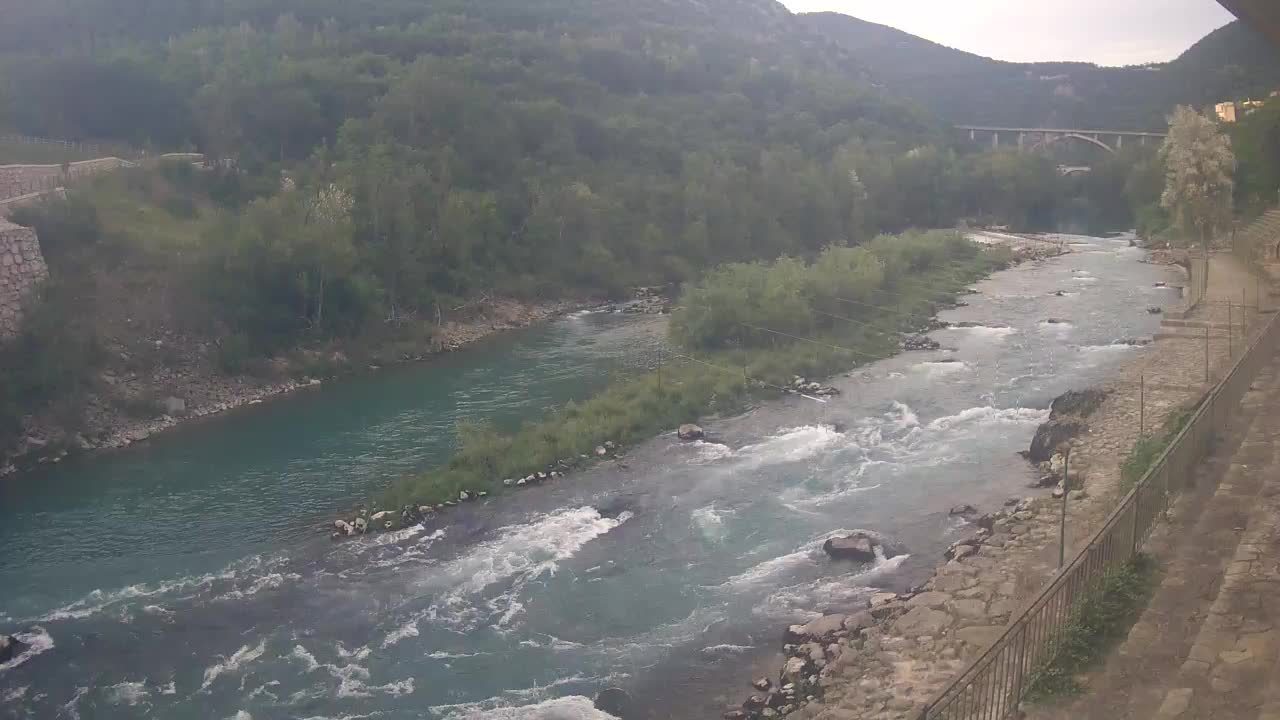 Soča River webcam at Solkan Kayak Center