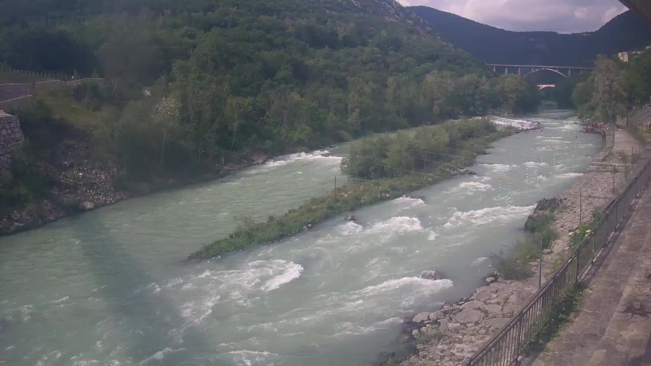 Soča River webcam at Solkan Kayak Center