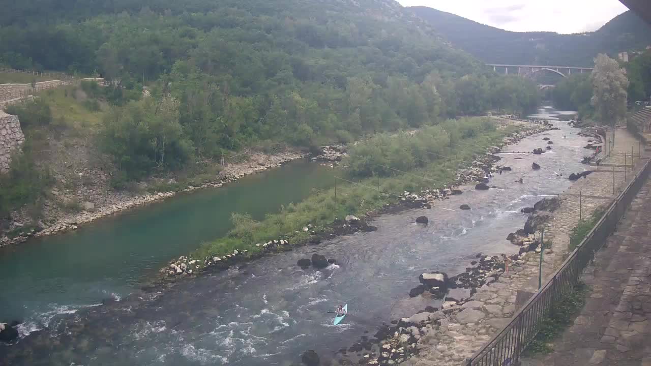 Soča River webcam at Solkan Kayak Center