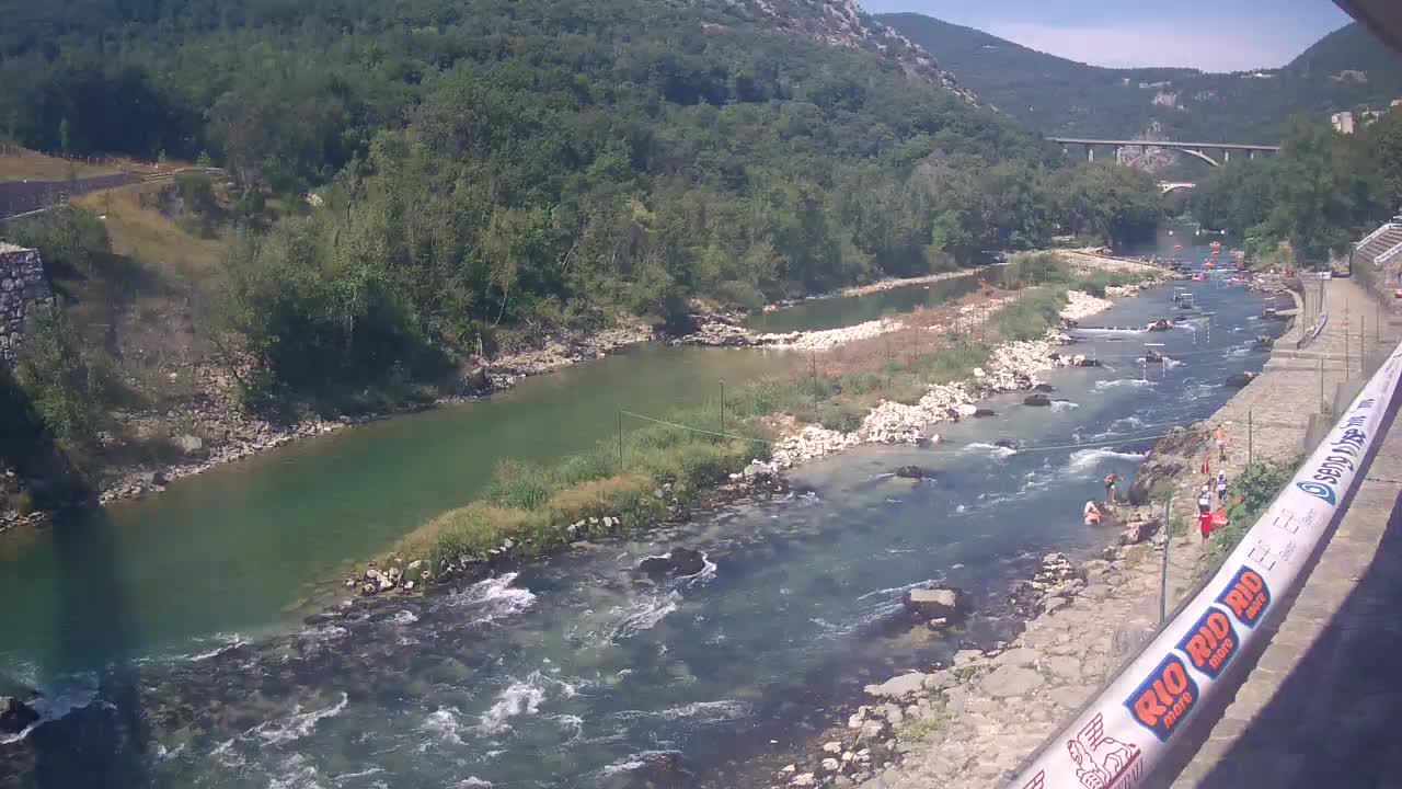 Soča River webcam at Solkan Kayak Center