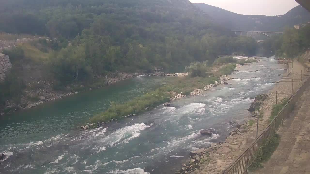 Soča River webcam at Solkan Kayak Center