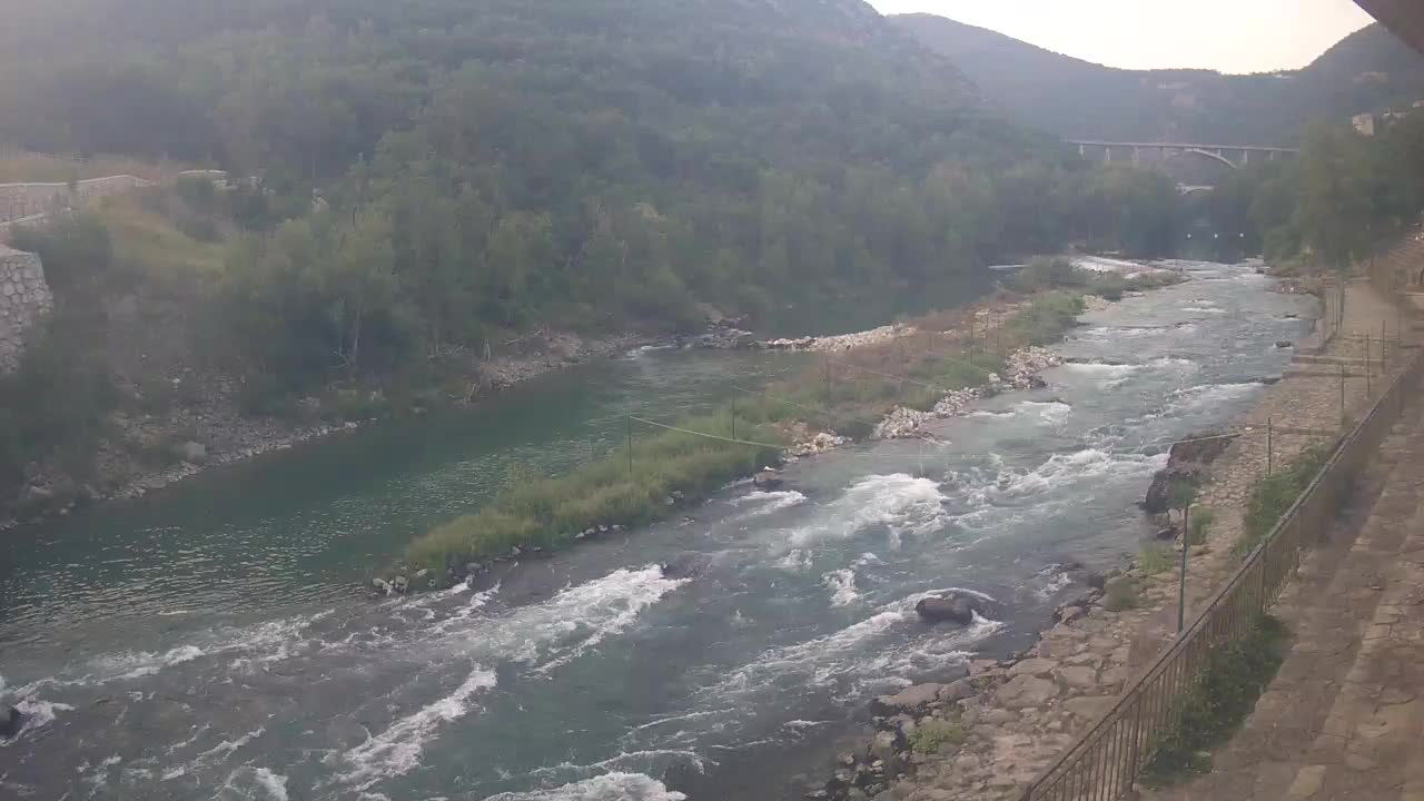 Soča River webcam at Solkan Kayak Center