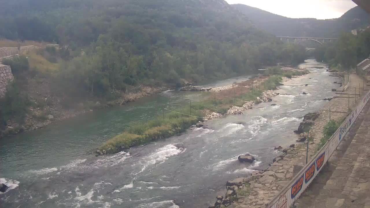 Soča River webcam at Solkan Kayak Center