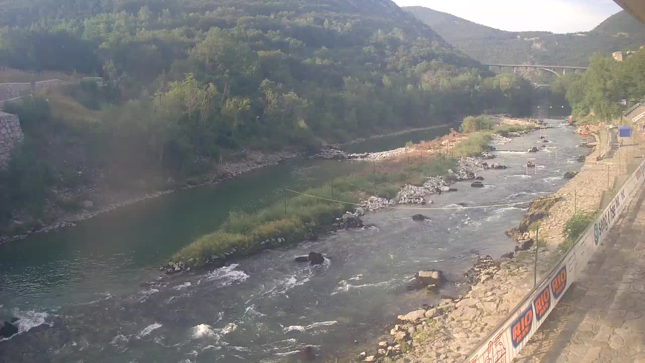 Soča River webcam at Solkan Kayak Center