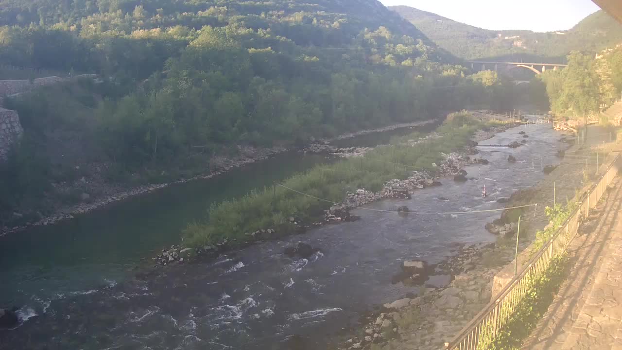 Soča River webcam at Solkan Kayak Center
