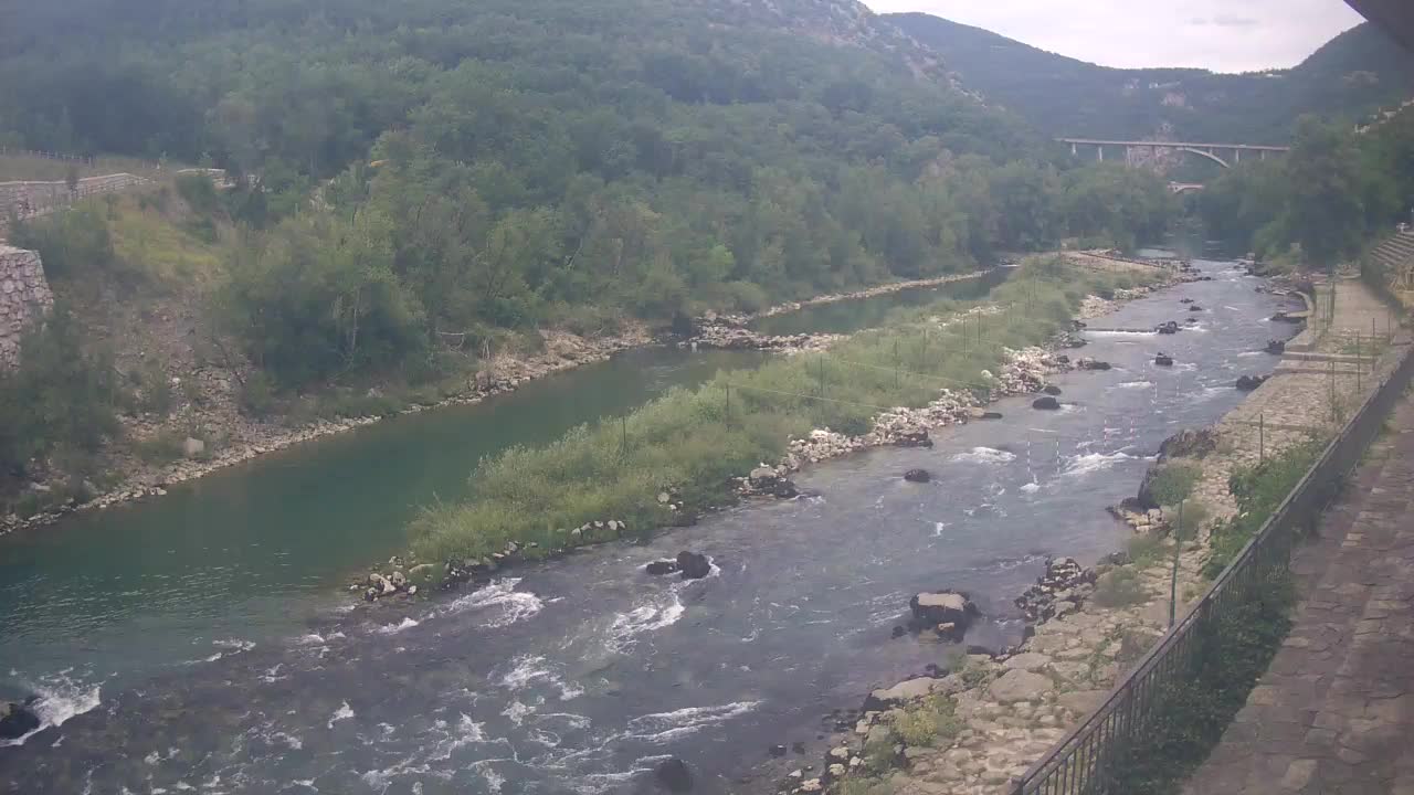 Soča River webcam at Solkan Kayak Center
