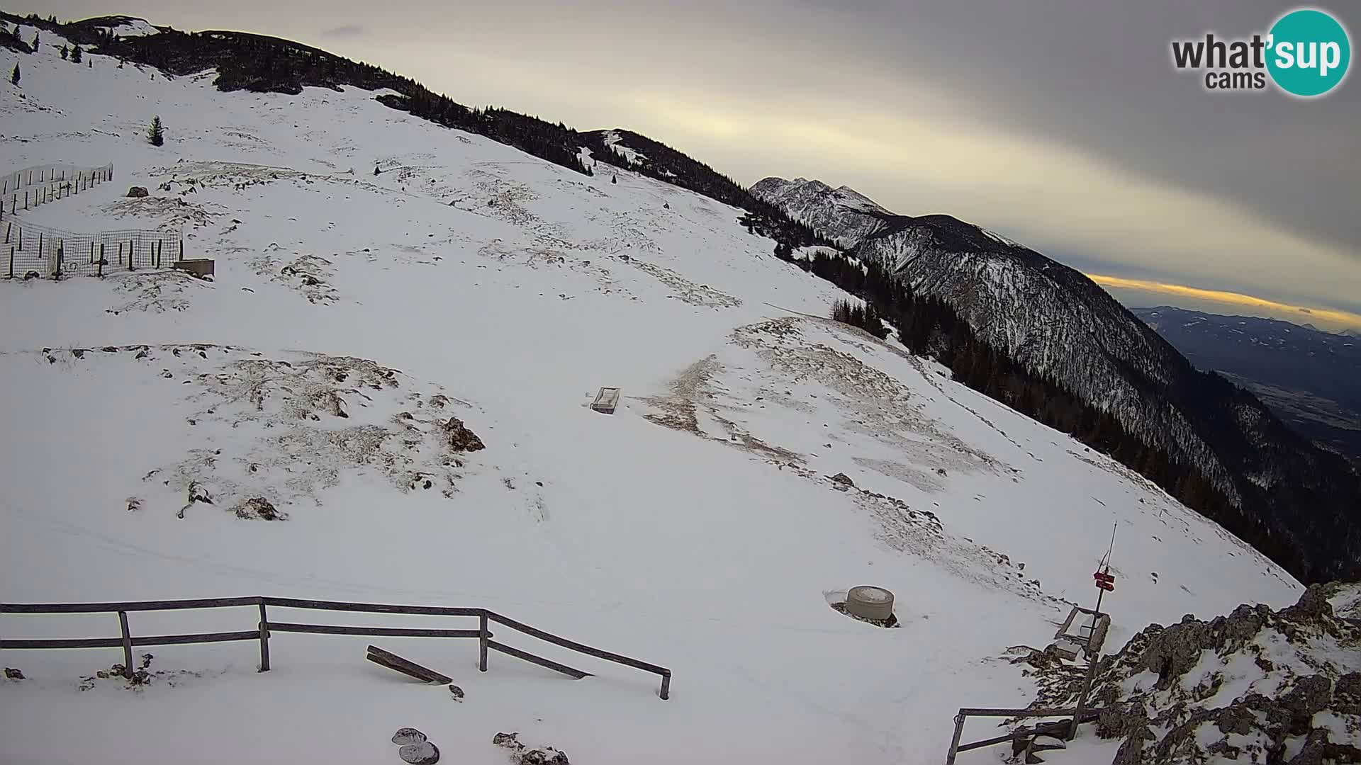 Struška nad Jesenicami Live webcam planina Svečica (Belška planina) – Karavanke – Slovénie