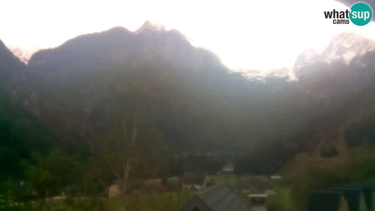 Webcam Trenta – View of Šplevt, Pihavec and Prisojnik