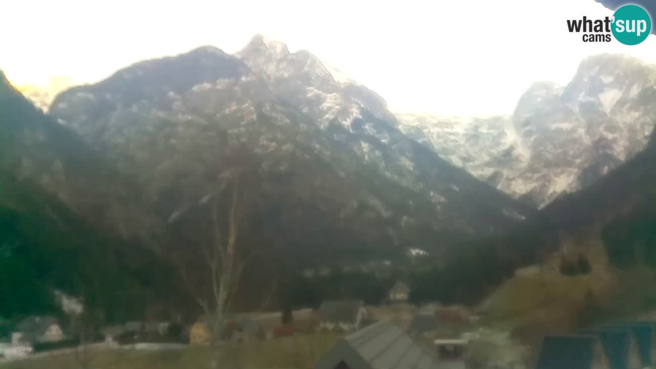 Webcam Trenta – View of Šplevt, Pihavec and Prisojnik