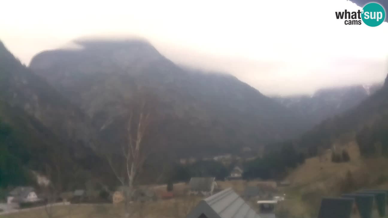 Webcam Trenta – View of Šplevt, Pihavec and Prisojnik