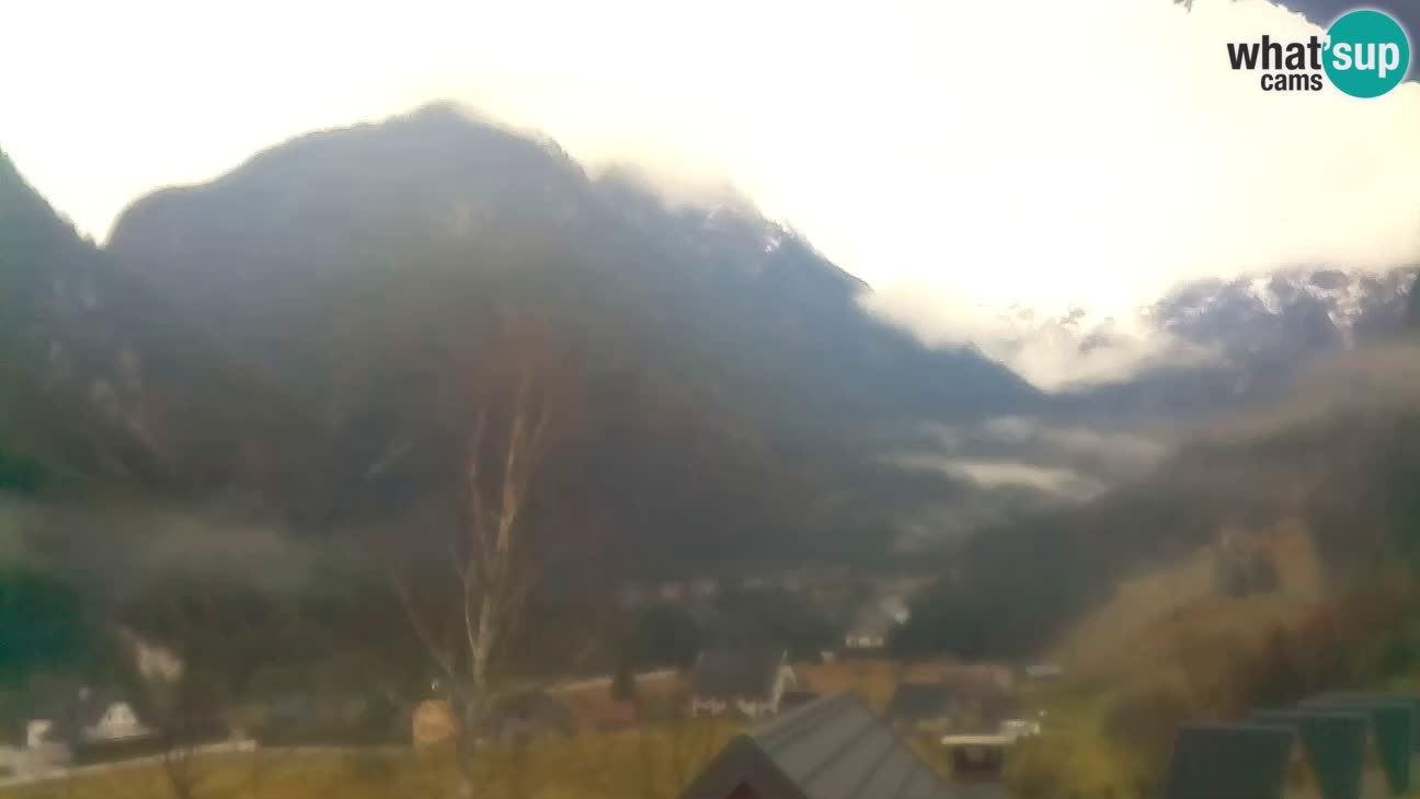 Webcam Trenta – View of Šplevt, Pihavec and Prisojnik