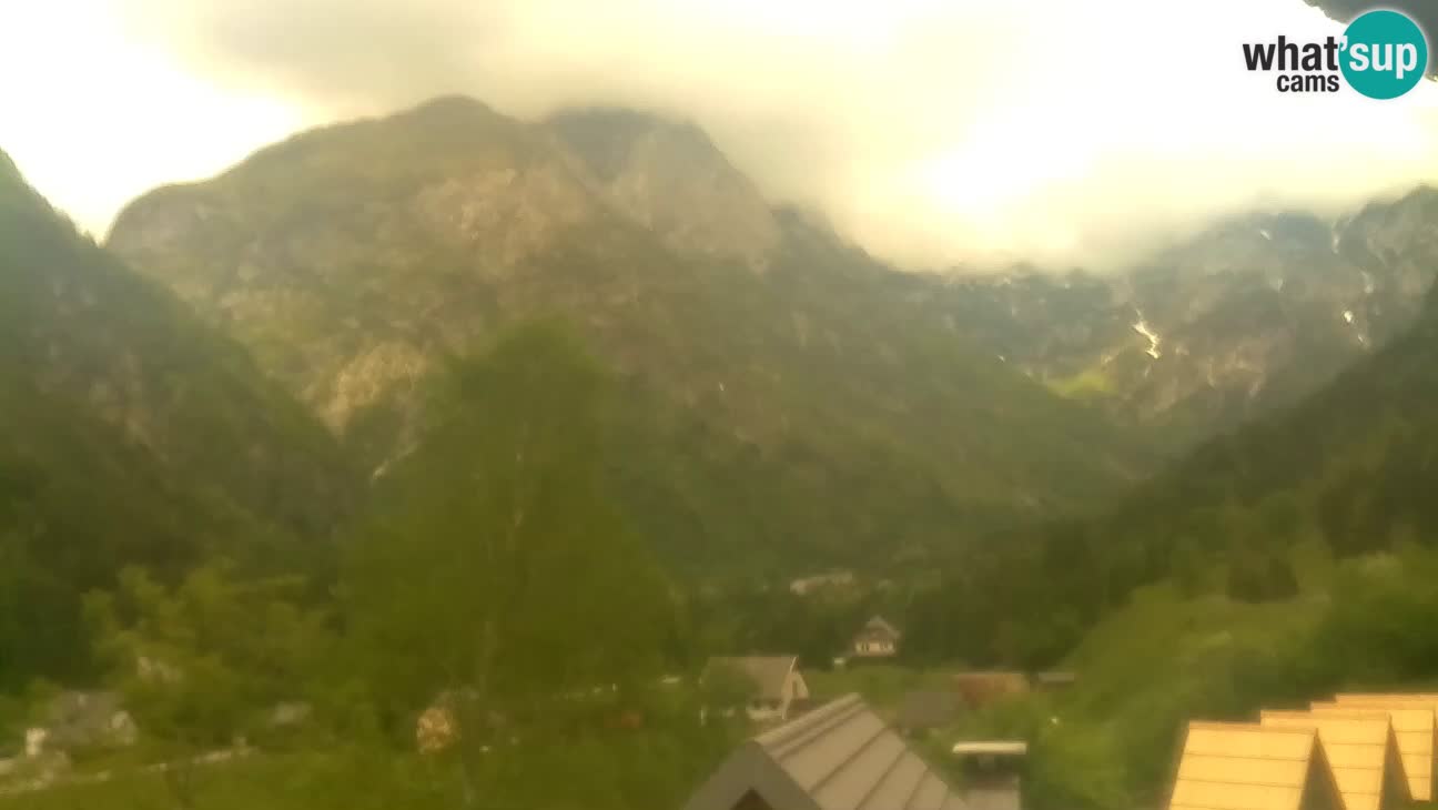 Webcam Trenta – View of Šplevt, Pihavec and Prisojnik