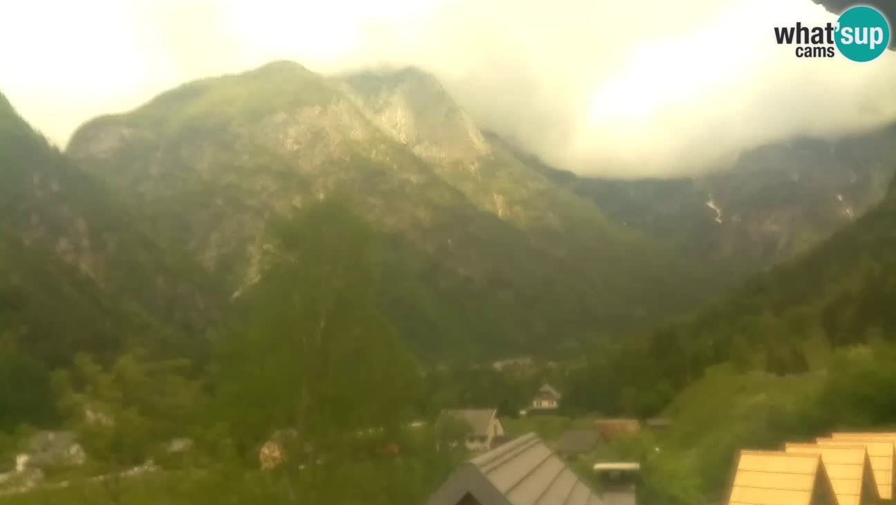 Webcam Trenta – View of Šplevt, Pihavec and Prisojnik