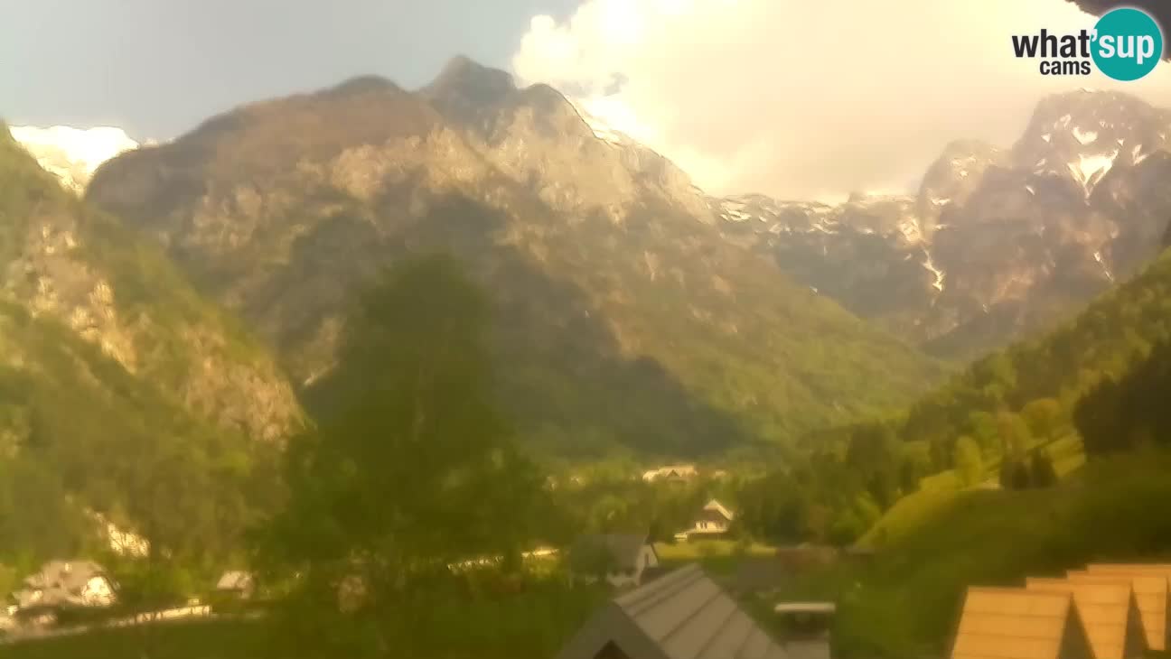Webcam Trenta – View of Šplevt, Pihavec and Prisojnik