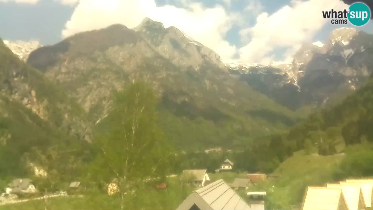 Webcam Trenta – View of Šplevt, Pihavec and Prisojnik