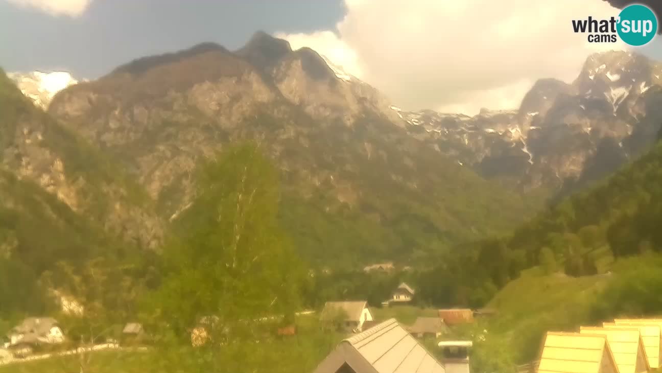Webcam Trenta – View of Šplevt, Pihavec and Prisojnik