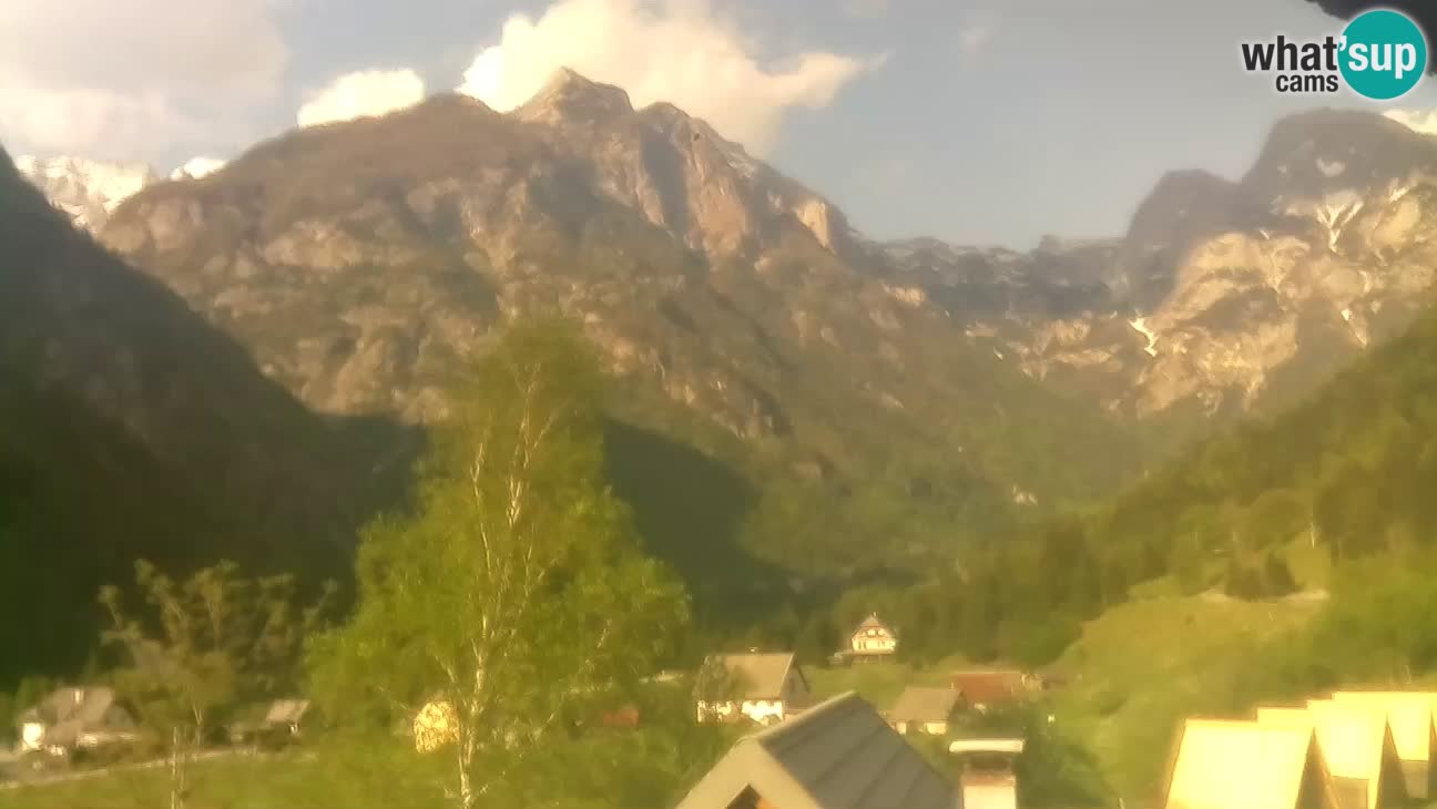 Webcam Trenta – View of Šplevt, Pihavec and Prisojnik