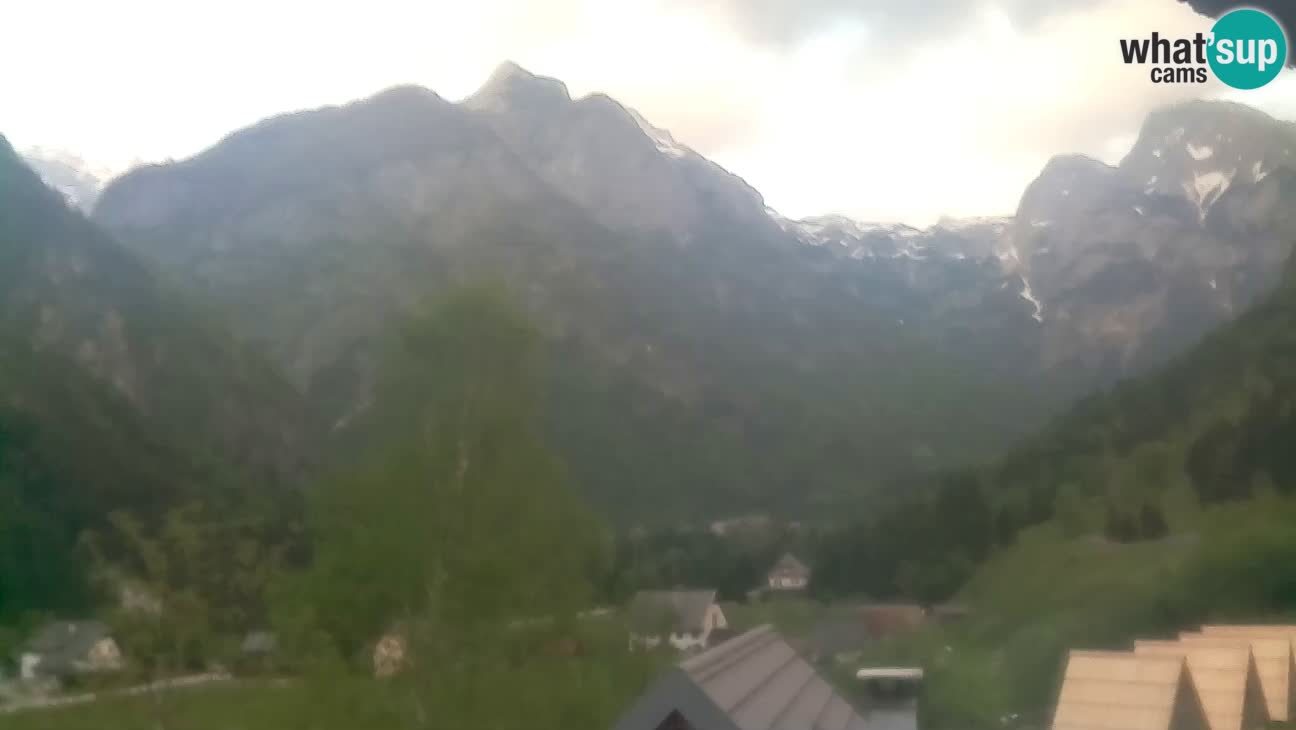 Webcam Trenta – View of Šplevt, Pihavec and Prisojnik